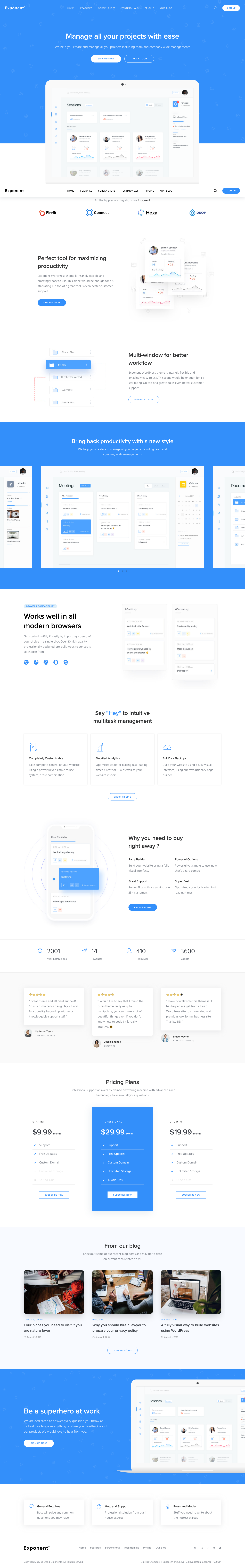 Exponent template screenshot