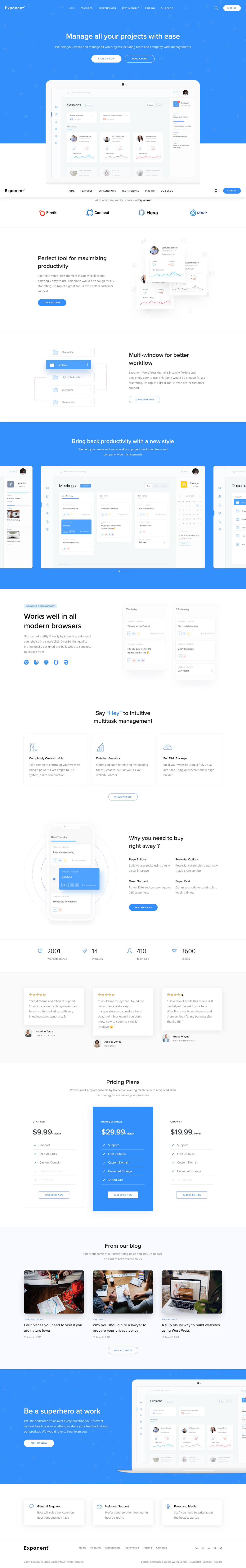 Exponent template screenshot
