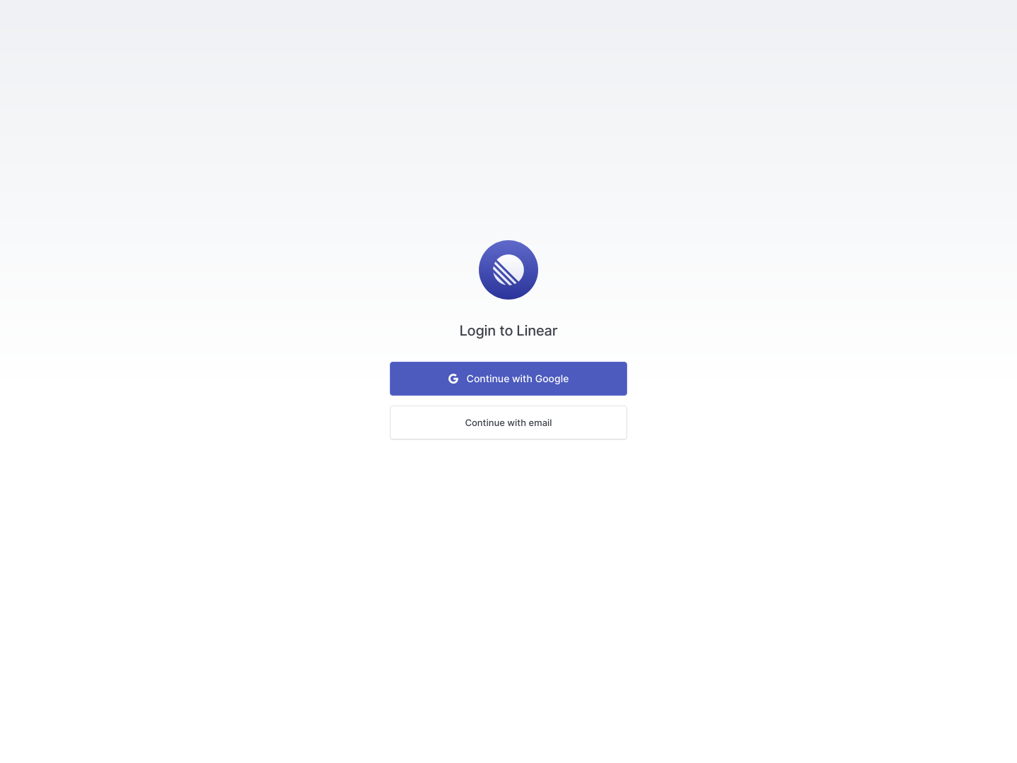Linear Login screenshot