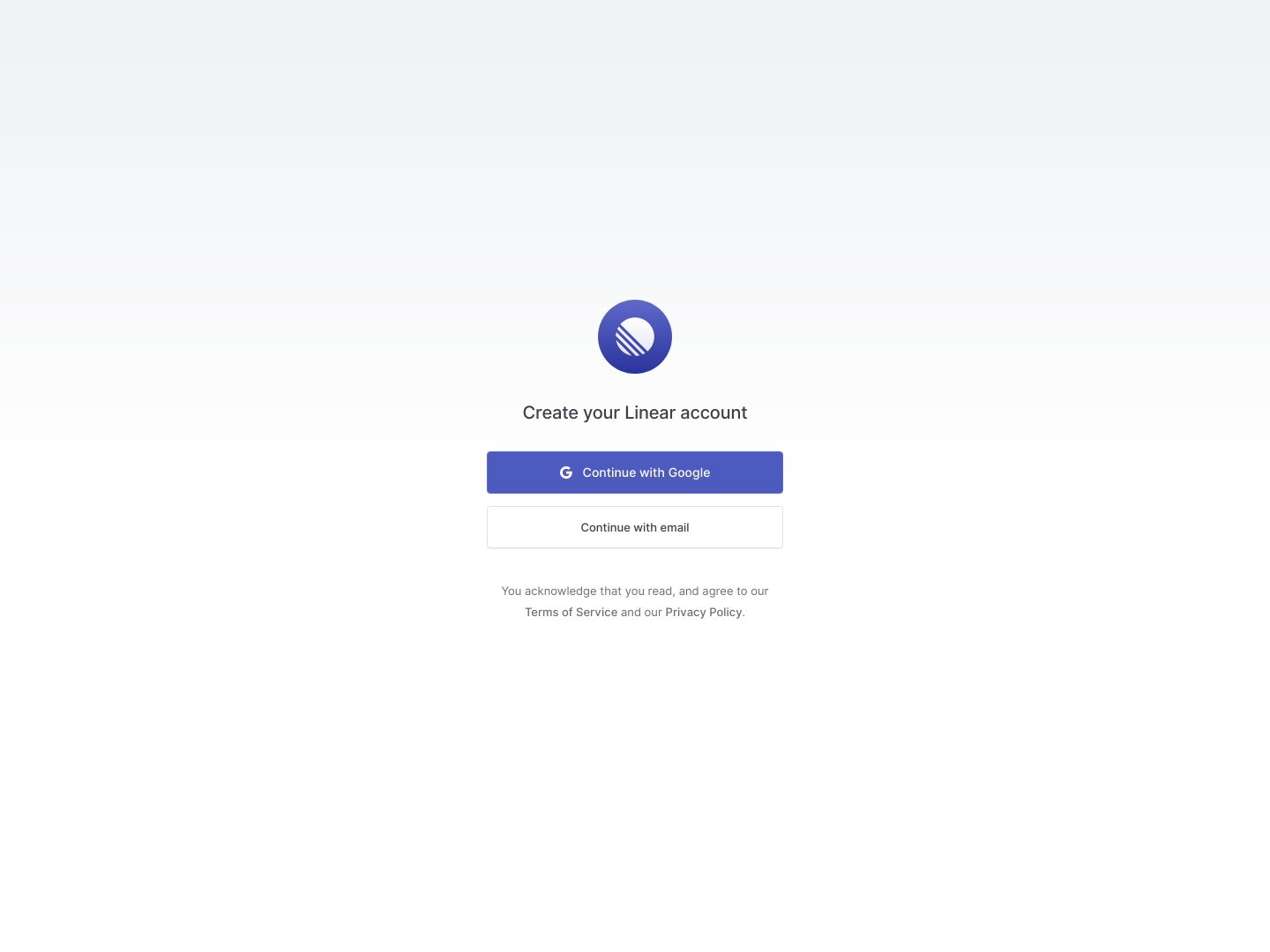 Linear Signup screenshot