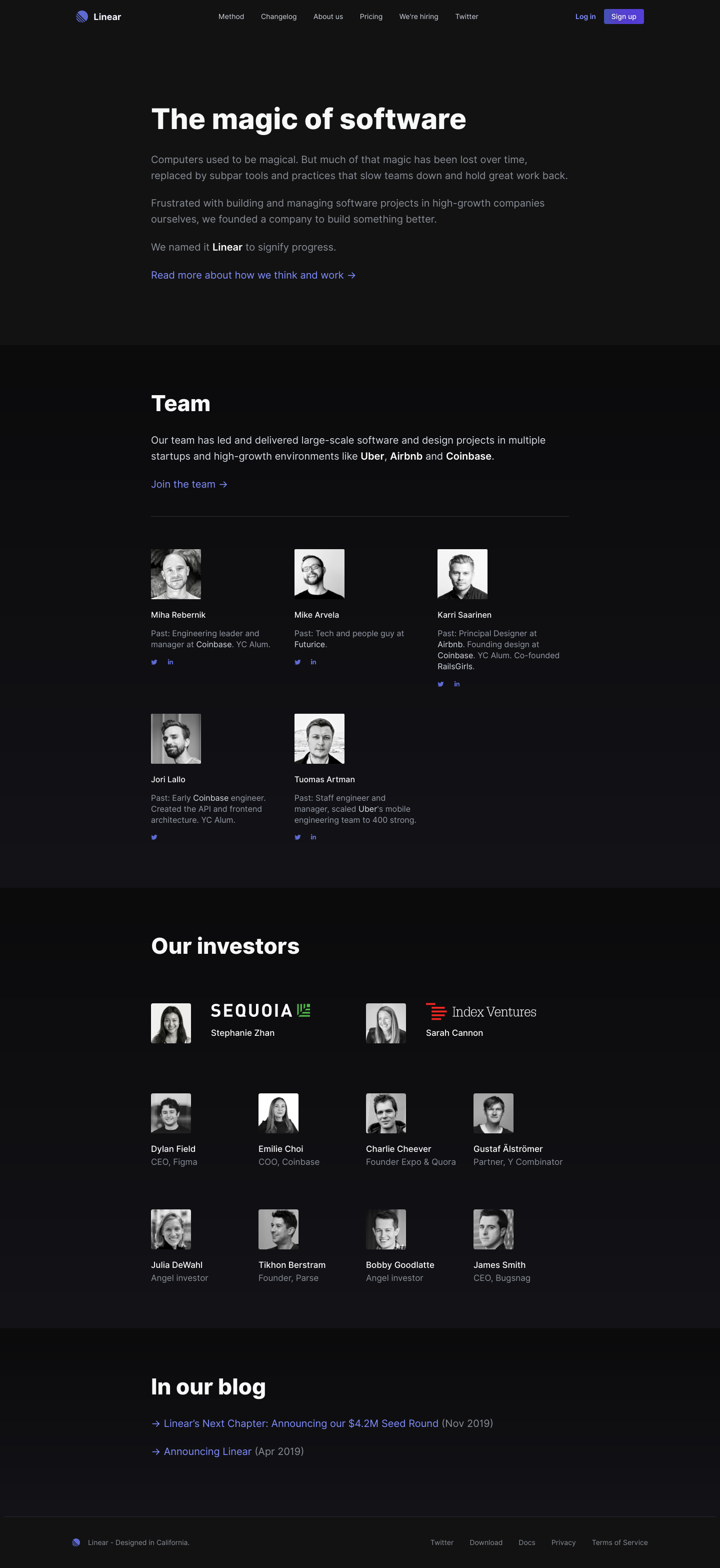 Linear About screenshot