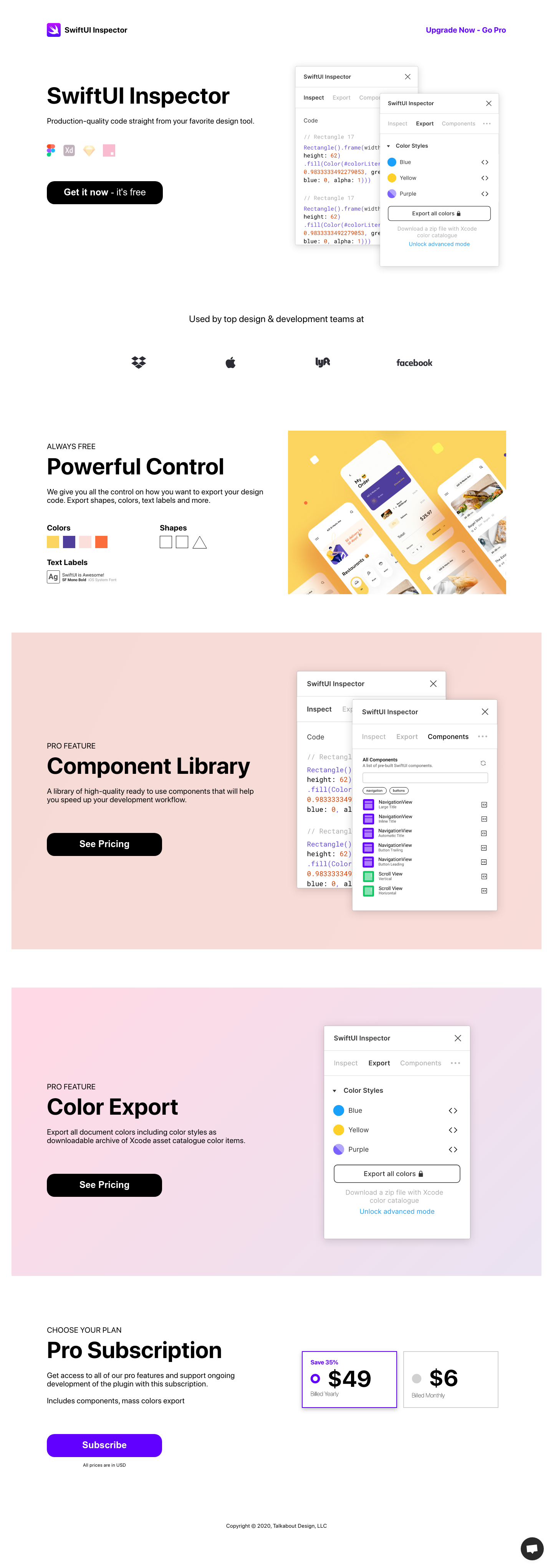 Swiftui Landing Page screenshot
