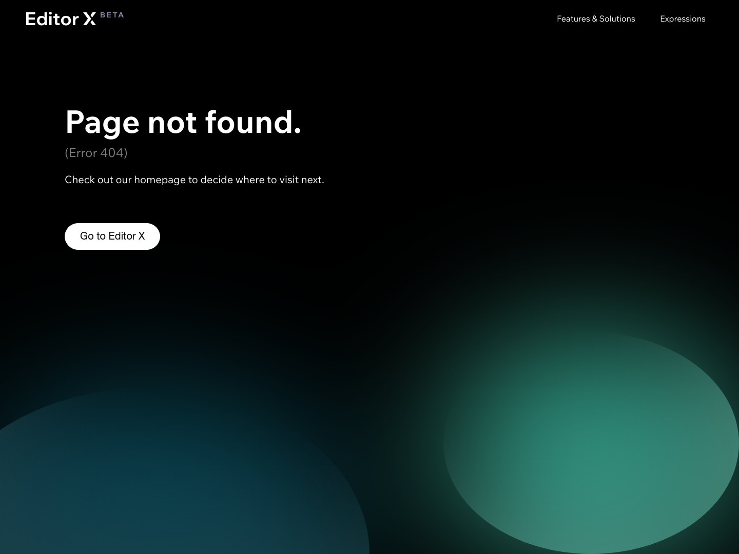Editorx Notfound screenshot