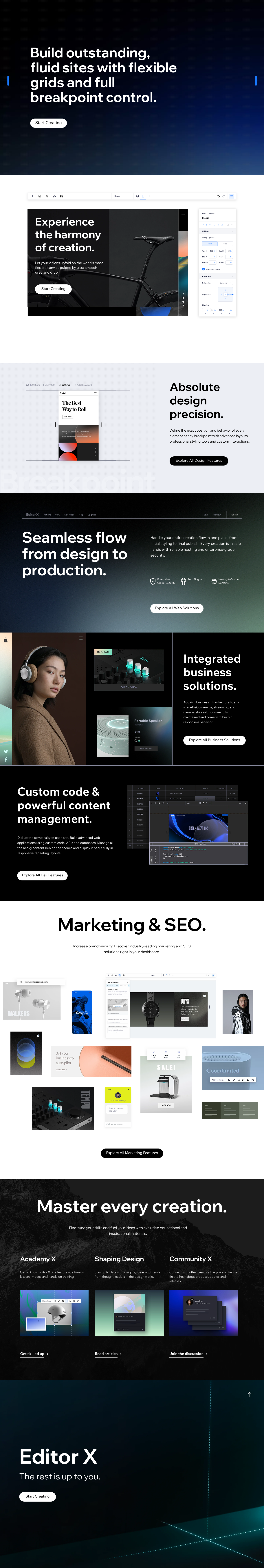 Editorx Landing Page screenshot