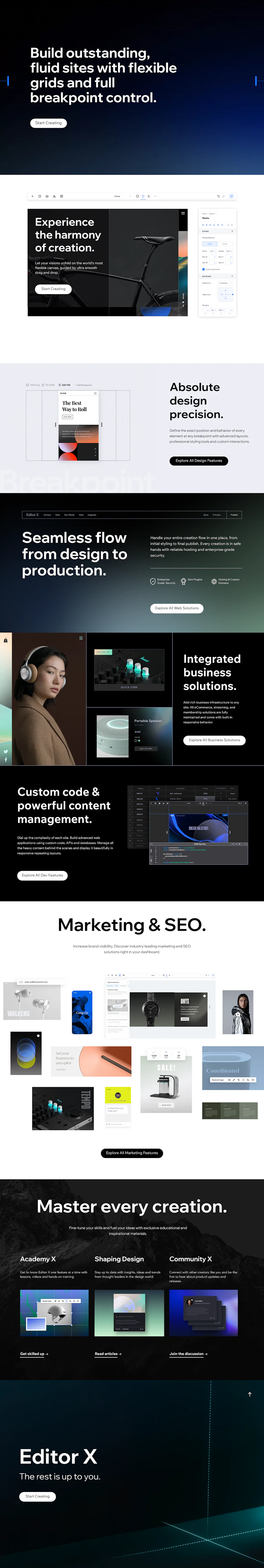 Editorx Landing Page screenshot