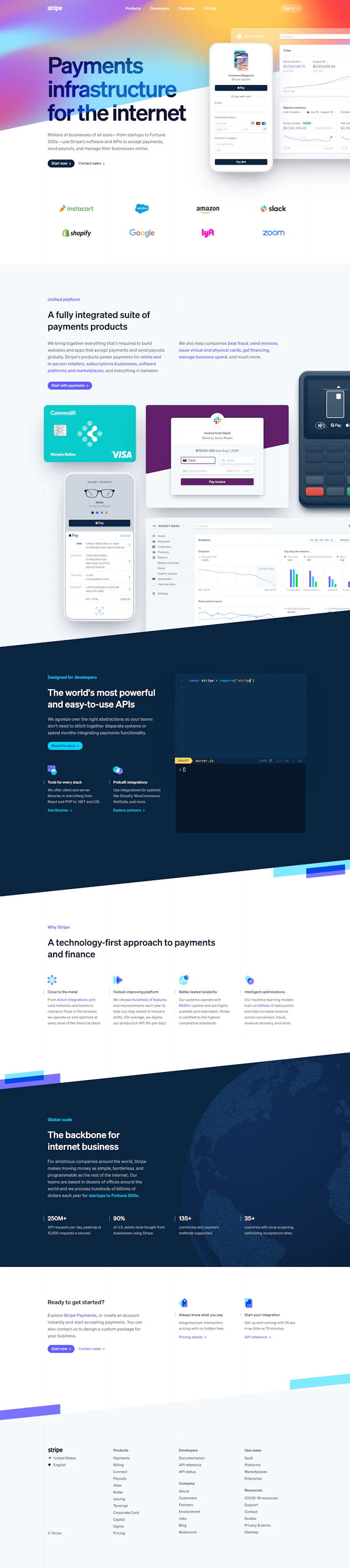 Stripe Landing Page screenshot
