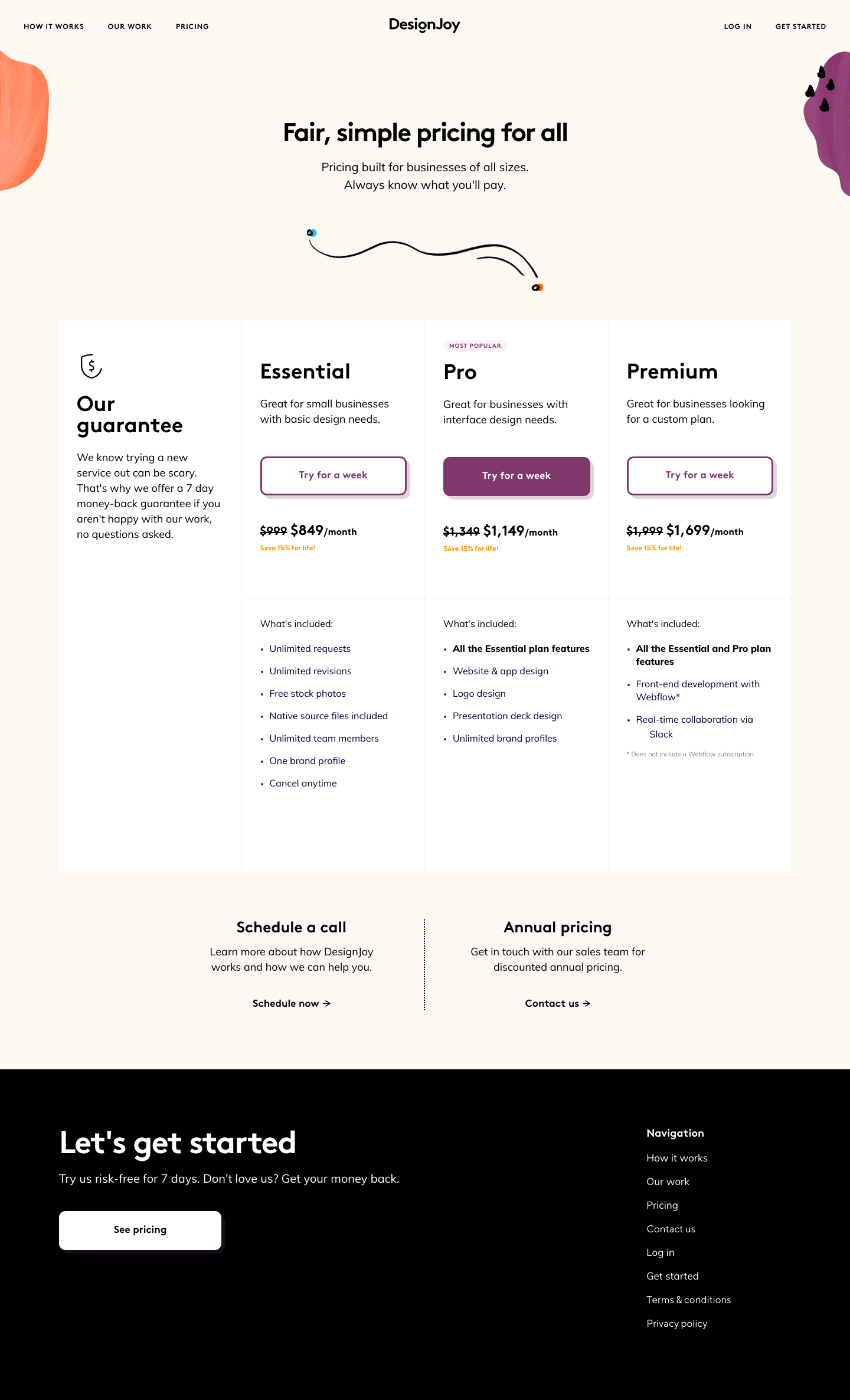 Designjoy Pricing screenshot
