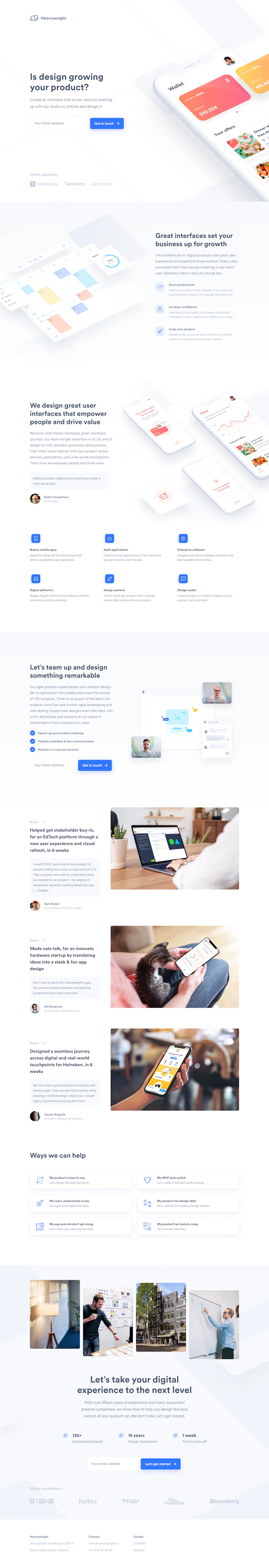 Heavyweight Landing Page screenshot
