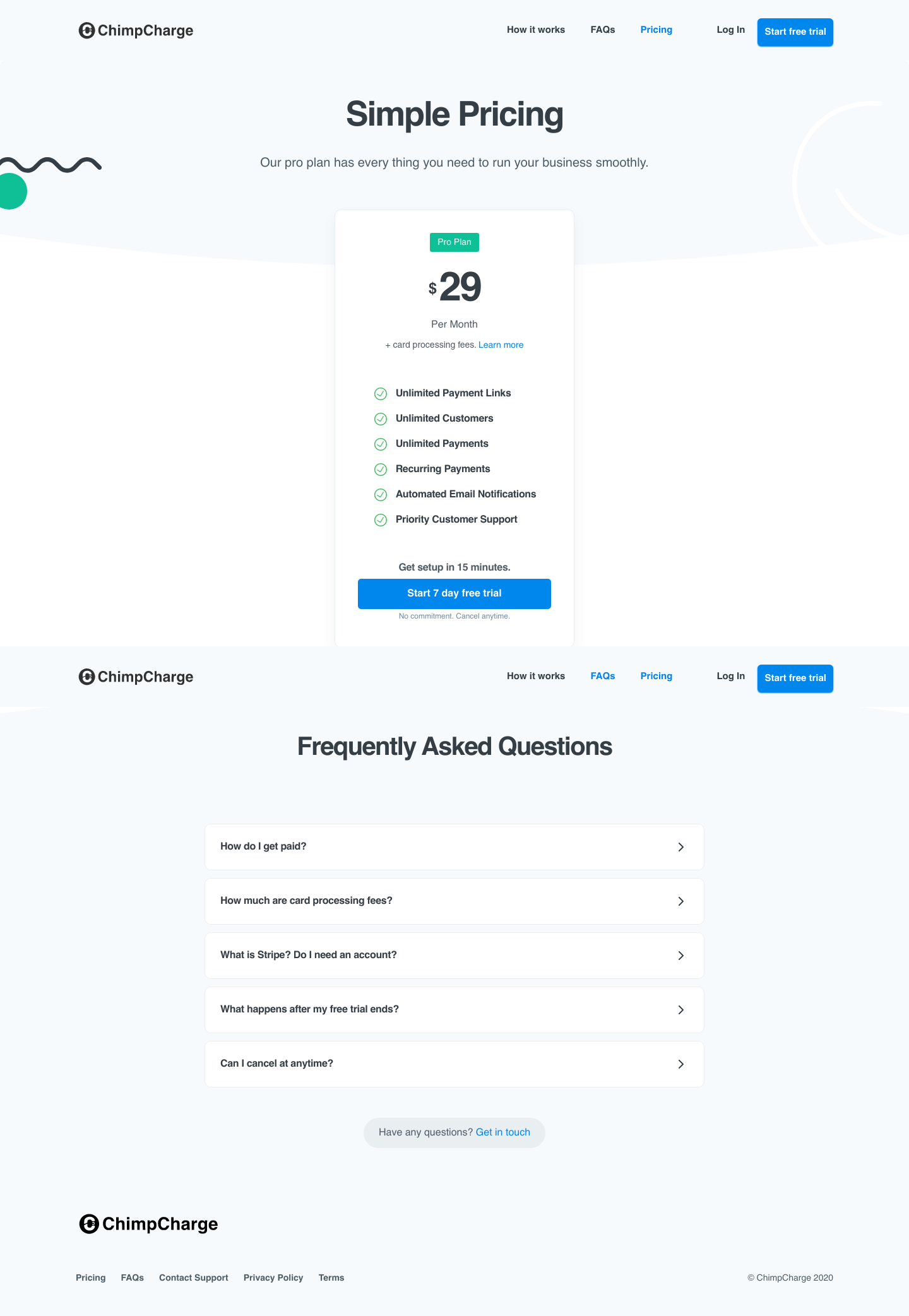 Chimpcharge Pricing screenshot