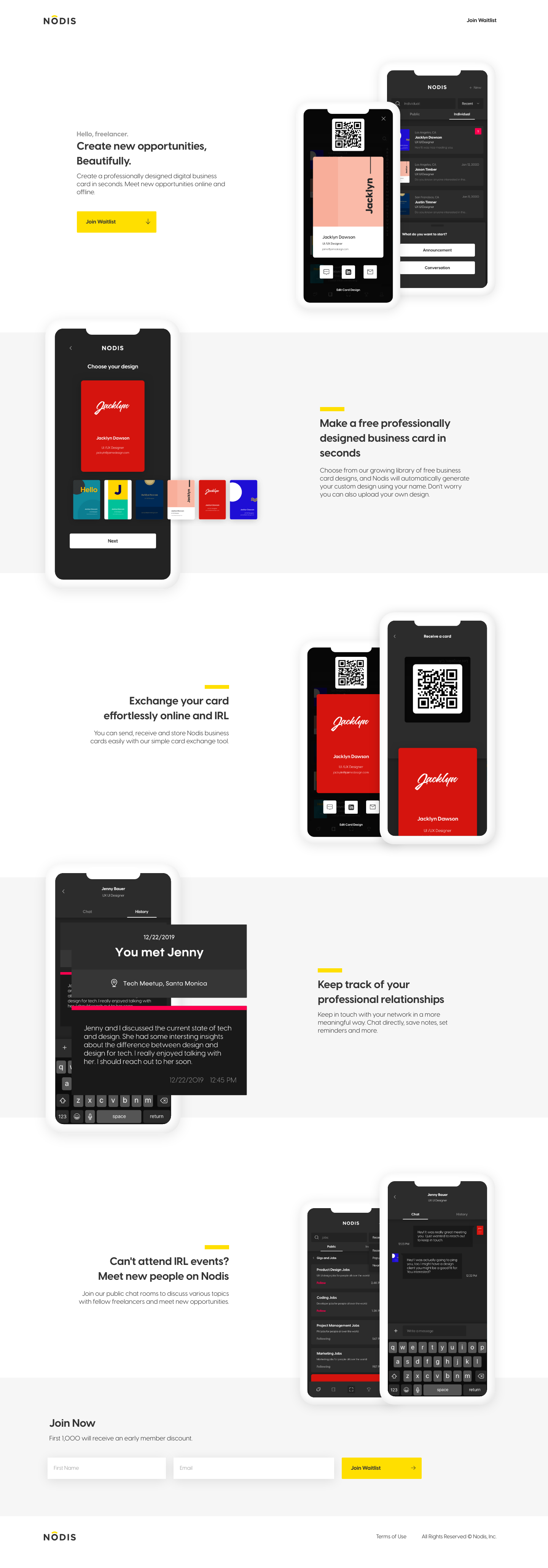 Getnodis Landing Page screenshot