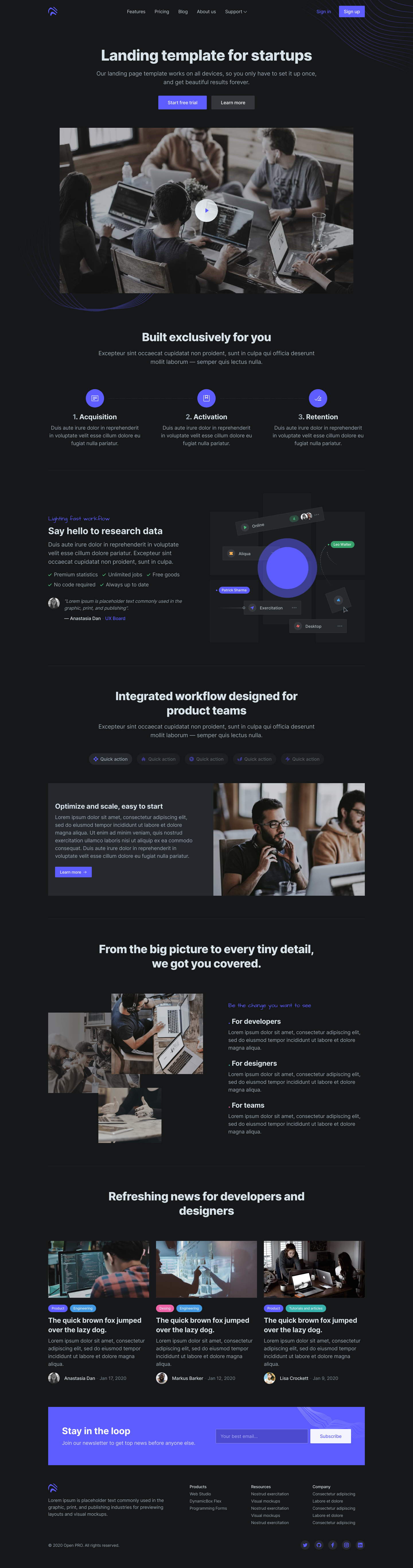 Open PRO template screenshot