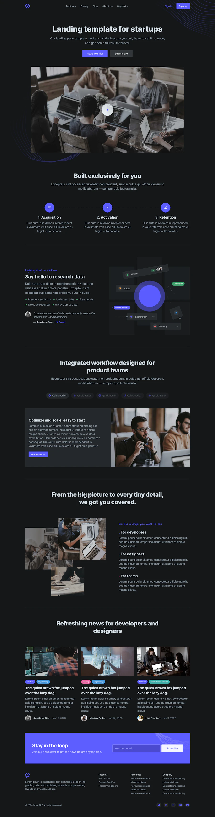 Open PRO template screenshot
