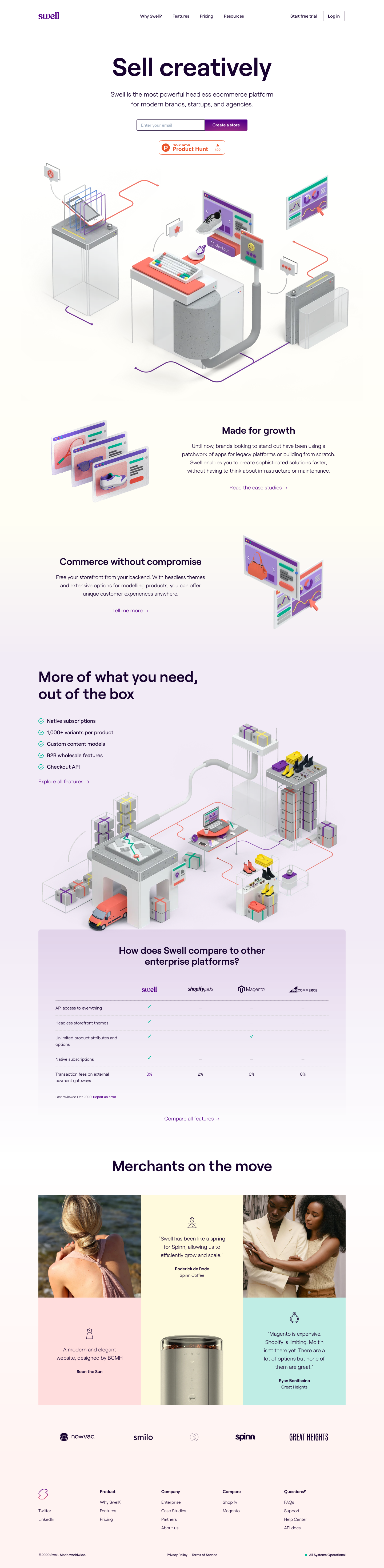 Swell Landing Page screenshot