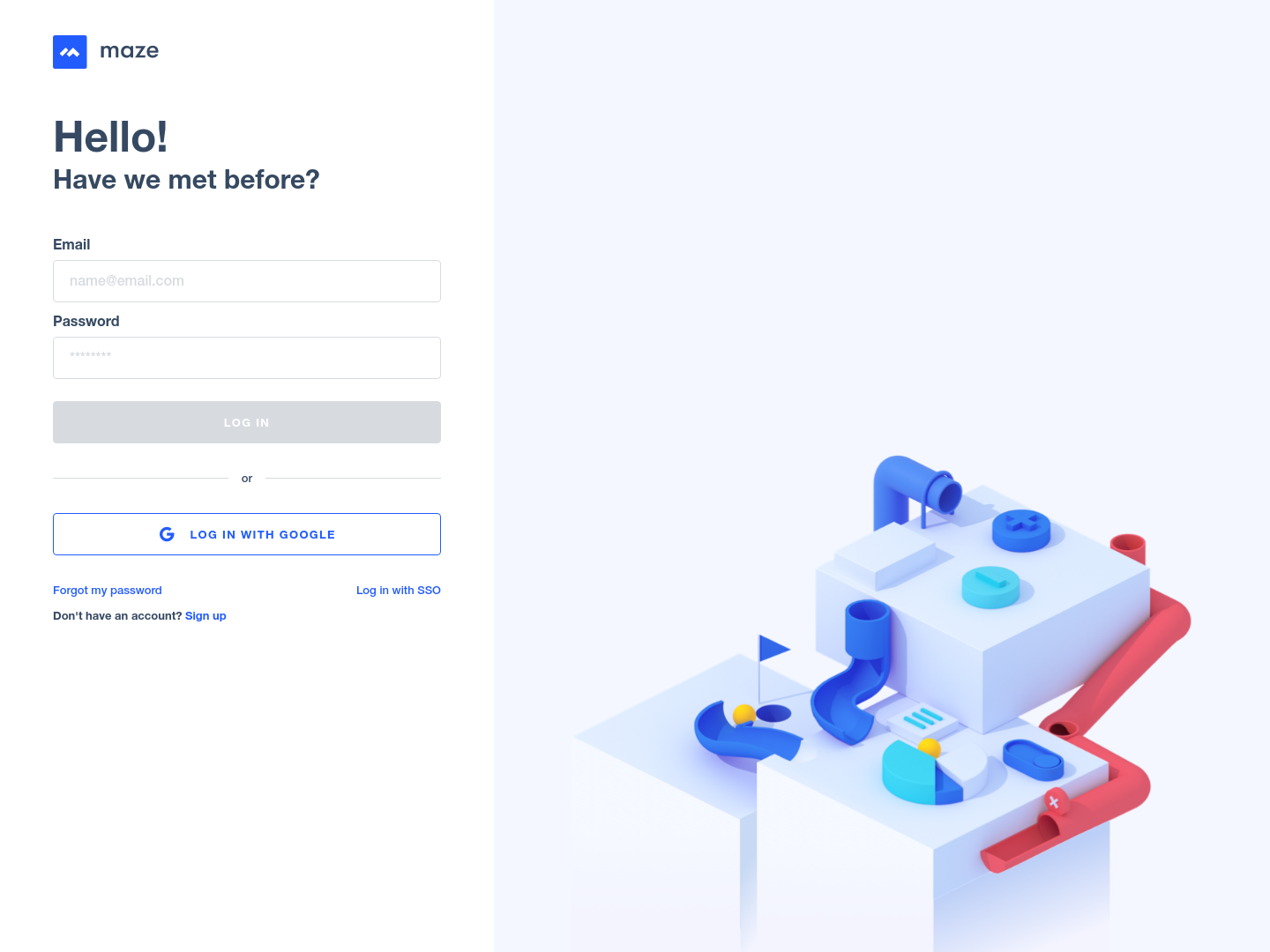 Maze Login screenshot