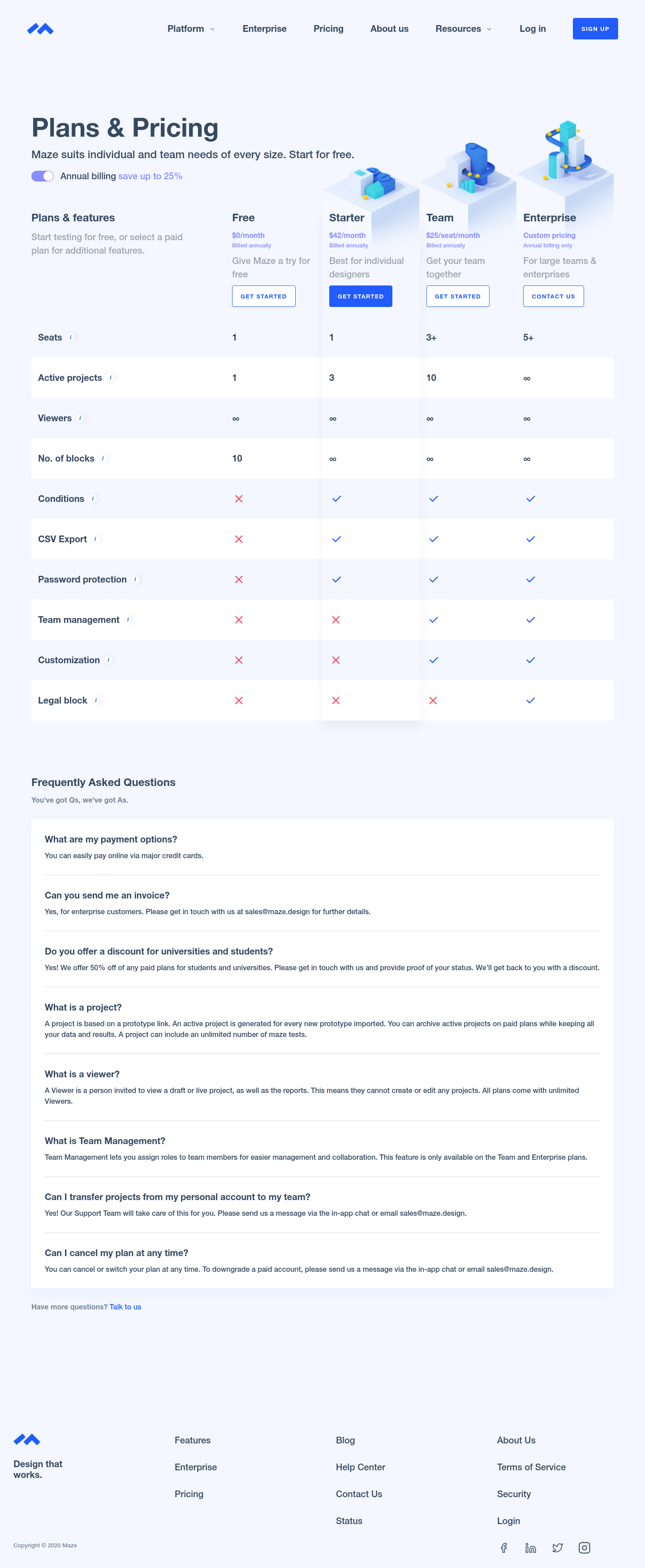 Maze Pricing screenshot