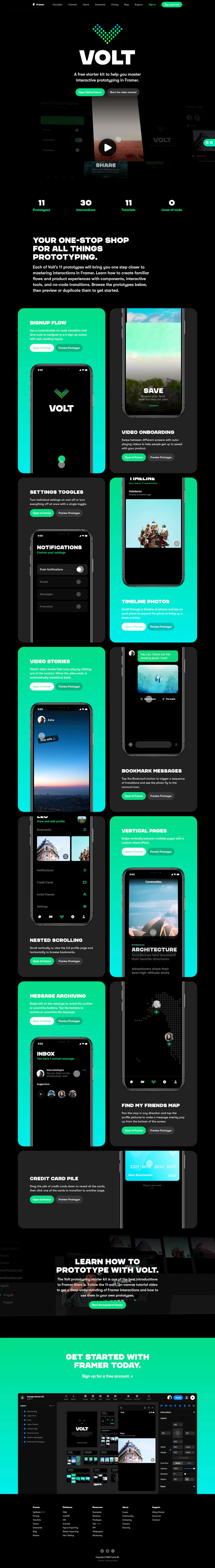 Framer Landing Page screenshot