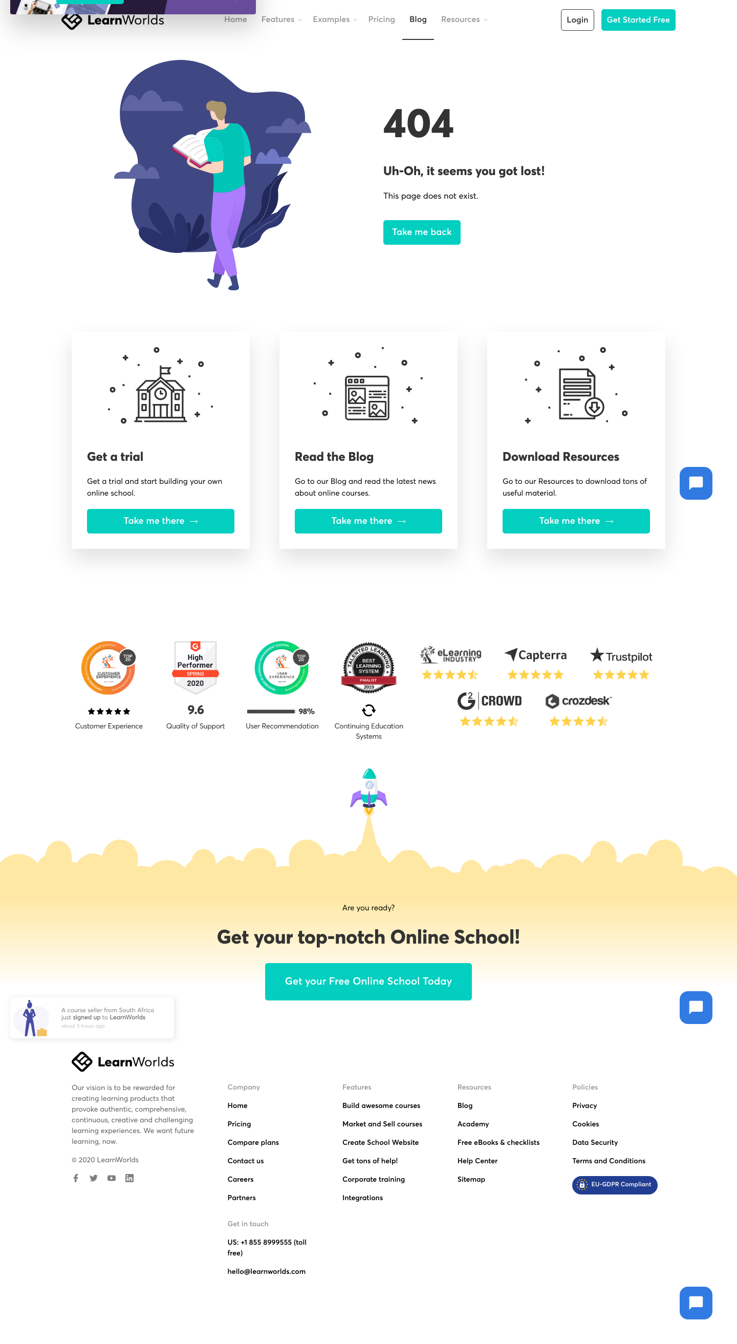 LearnWorlds Notfound screenshot