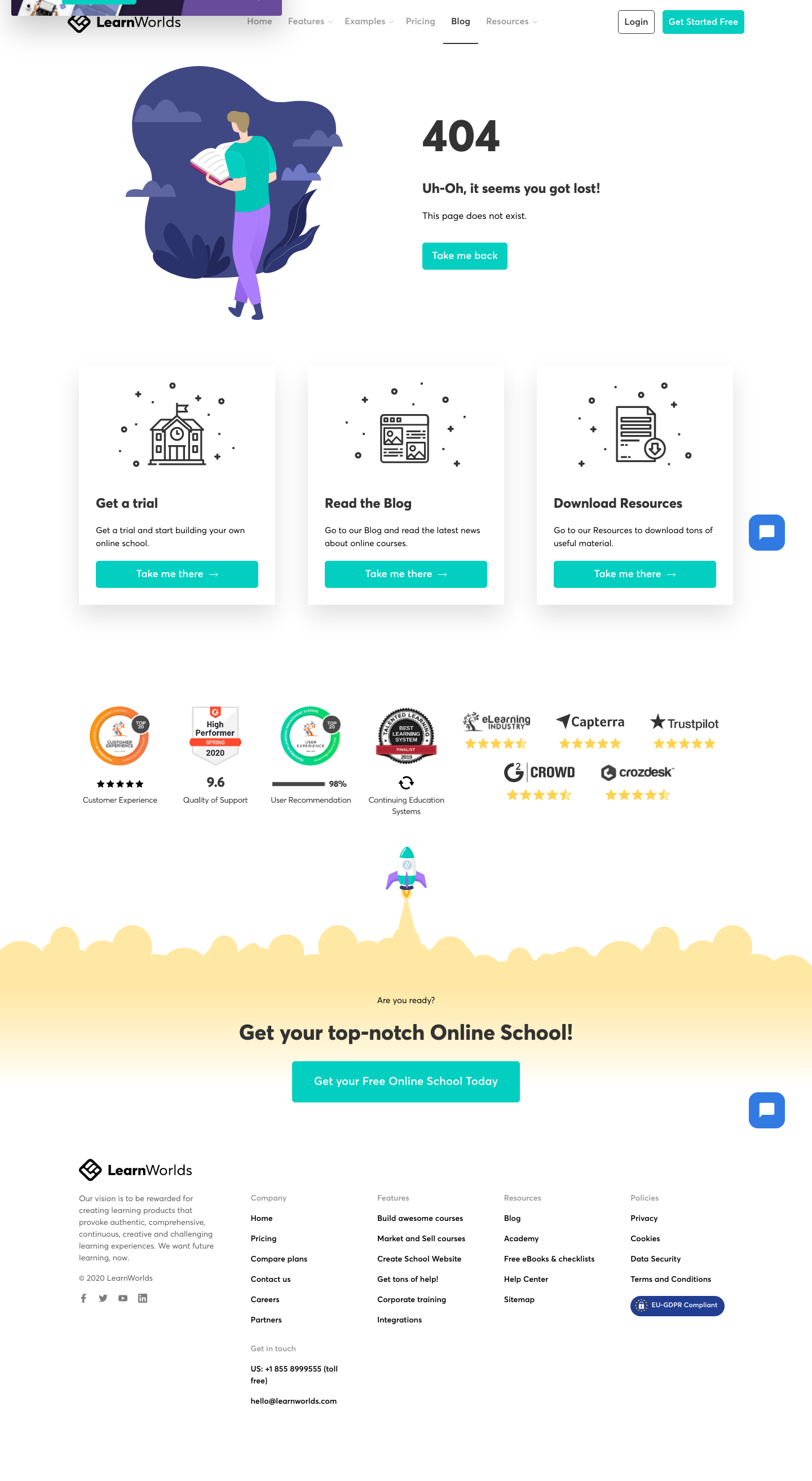 LearnWorlds Signup screenshot