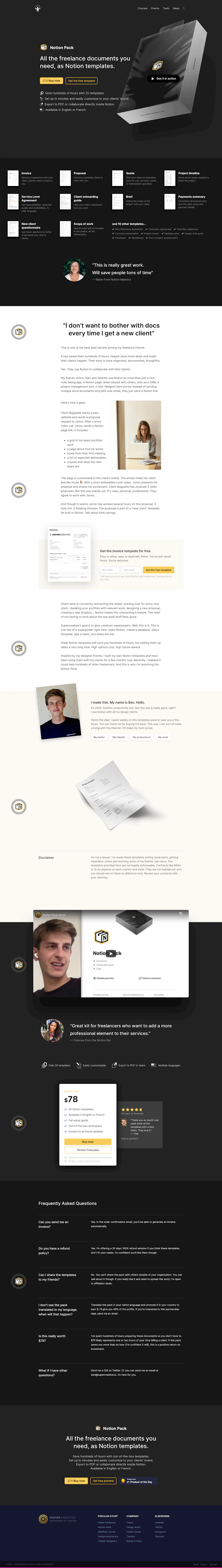Super Creative Landing Page screenshot