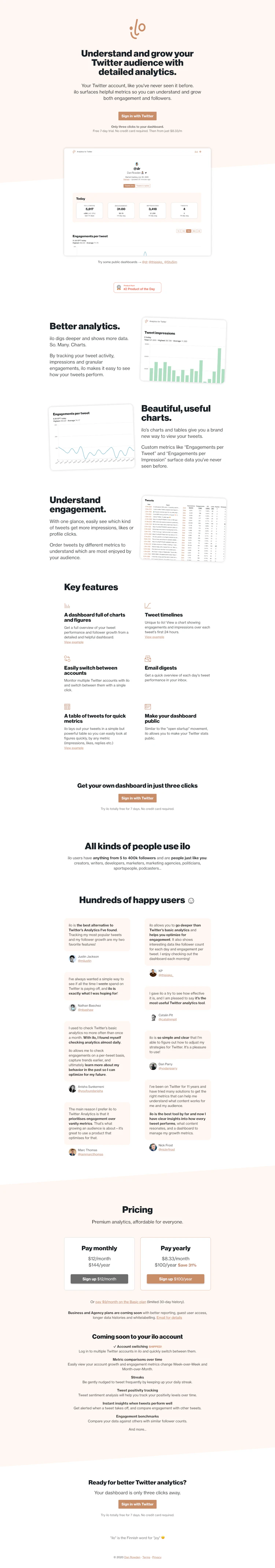 Ilo Landing Page screenshot