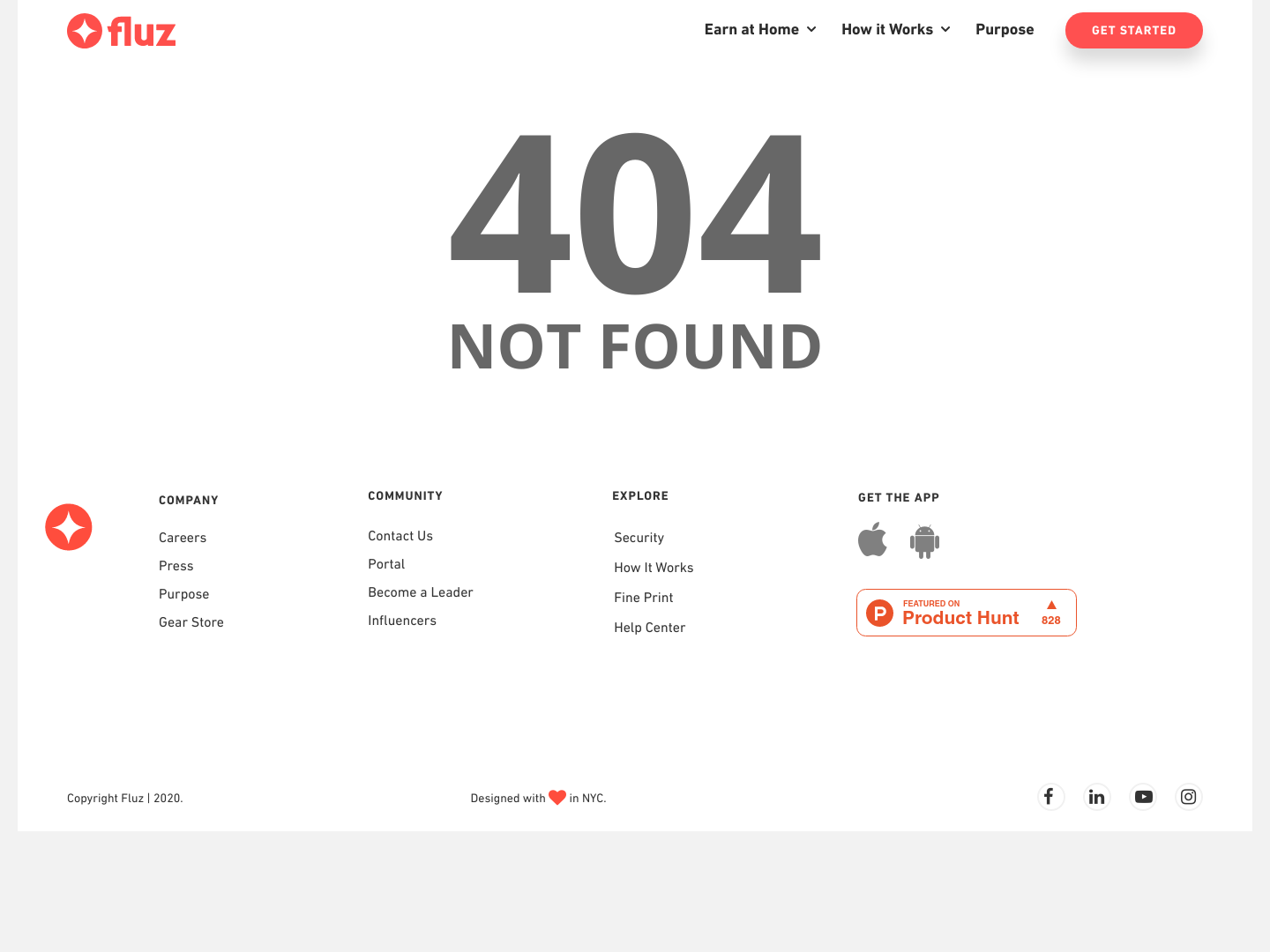 Fluz Notfound screenshot