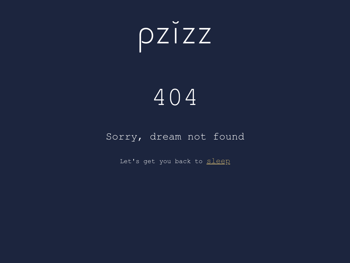 Pzizz Notfound screenshot