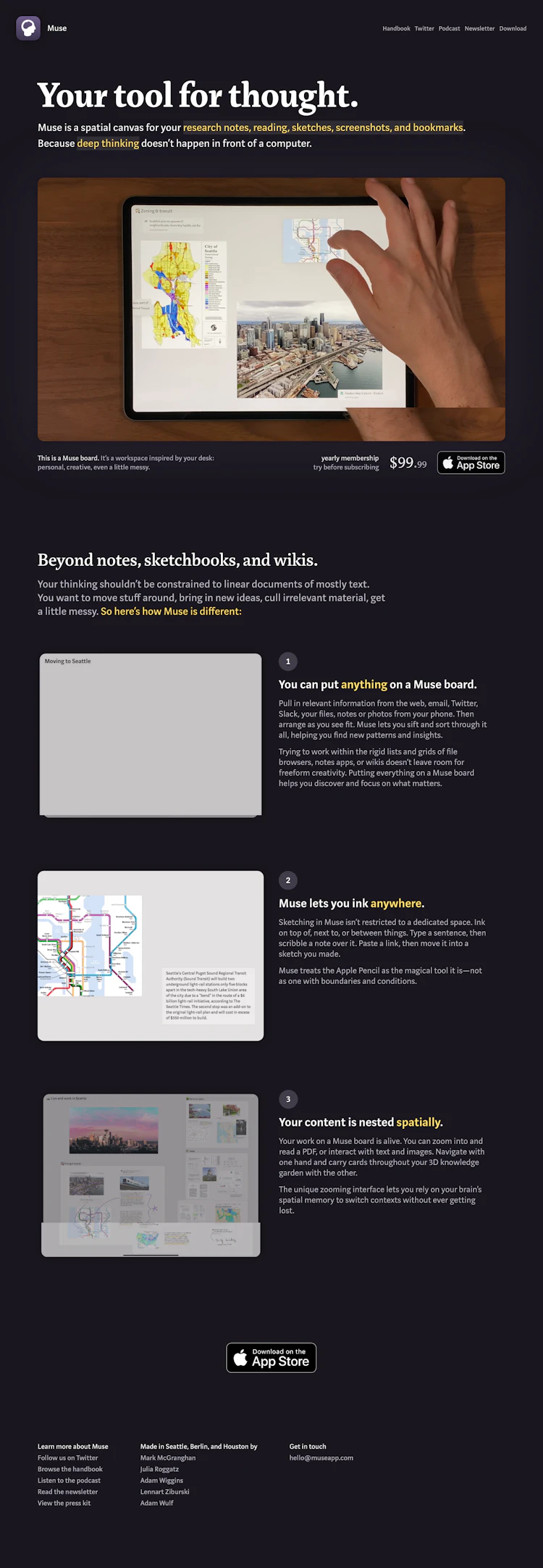 Muse Landing Page screenshot