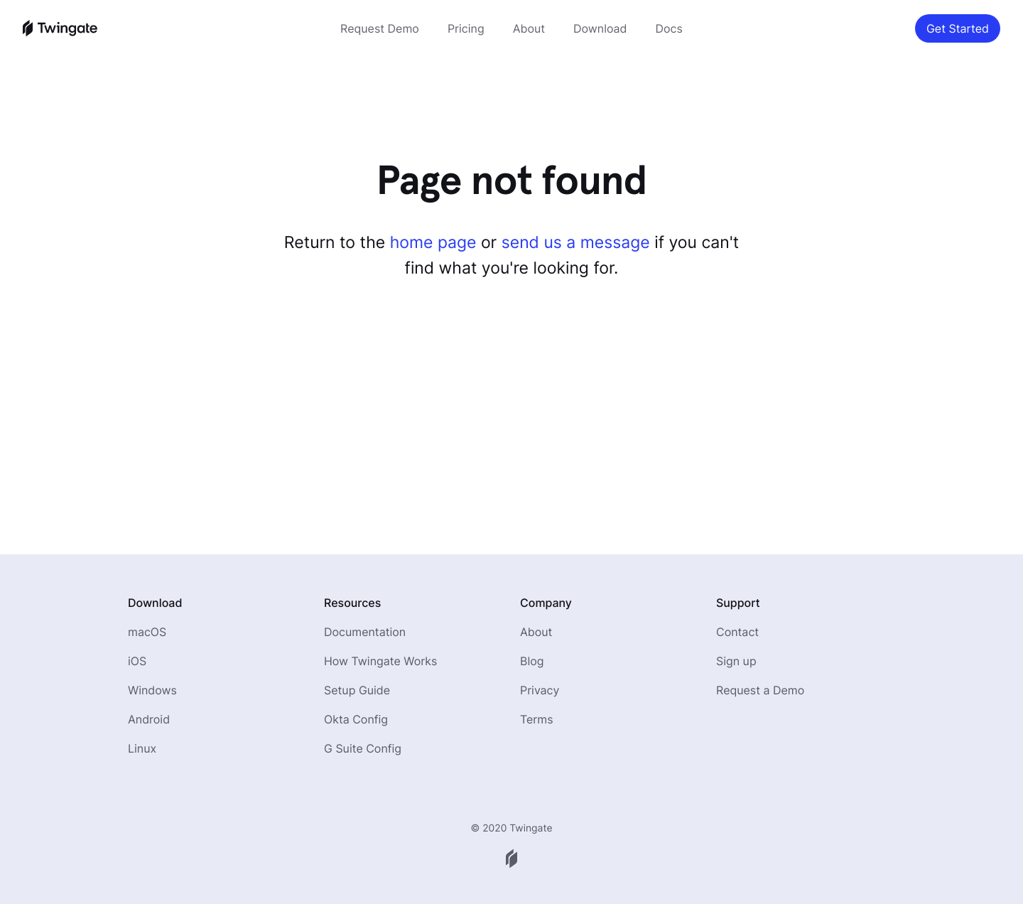 Twingate Notfound screenshot