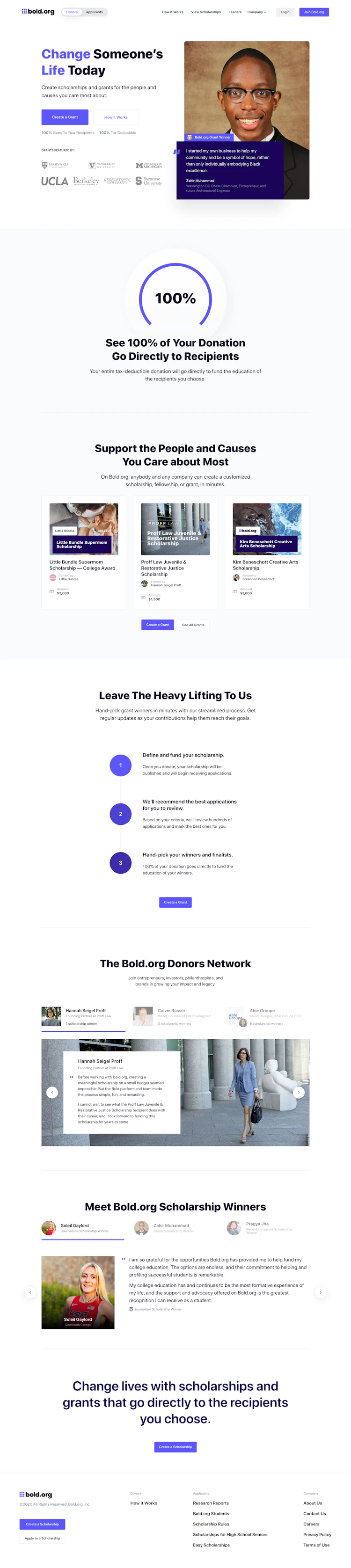 Bold Landing Page screenshot