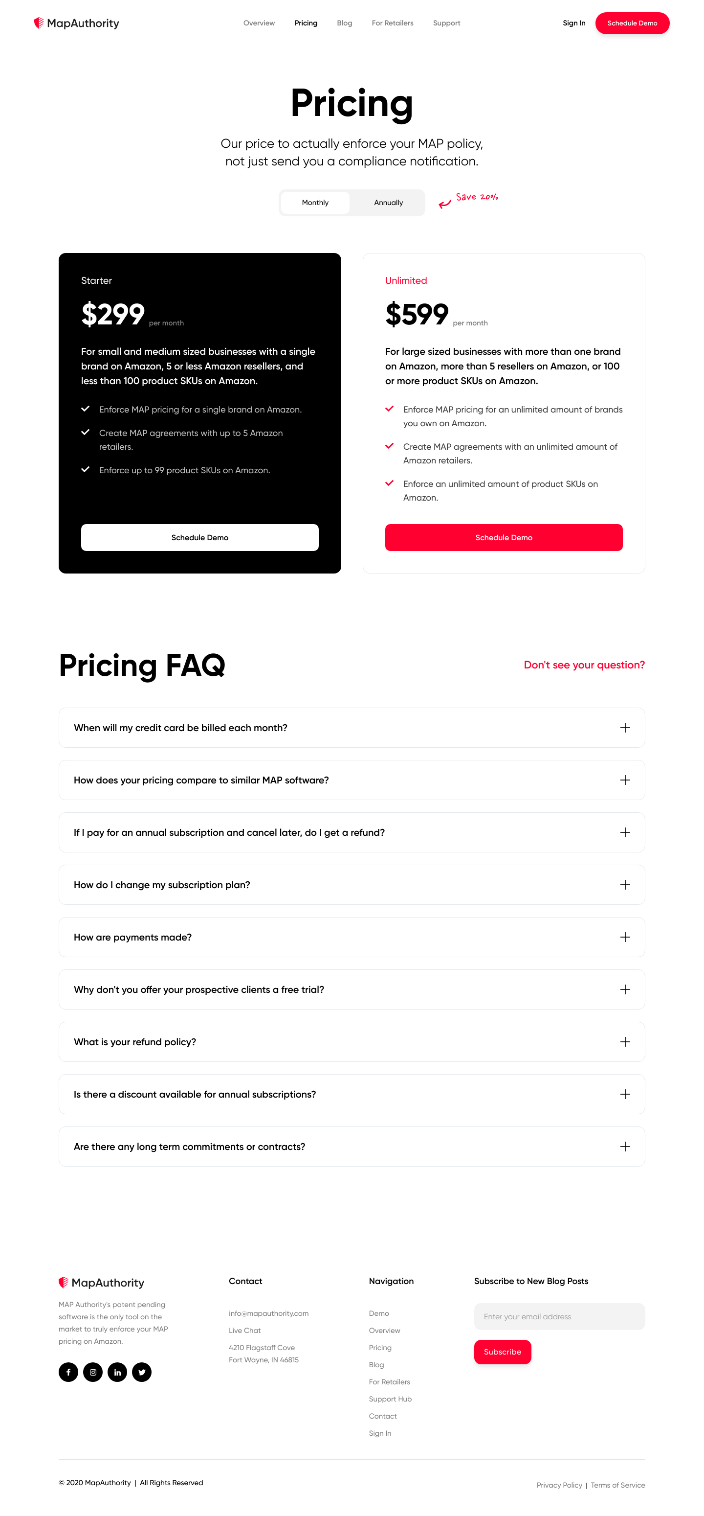 Mapauthority Pricing screenshot