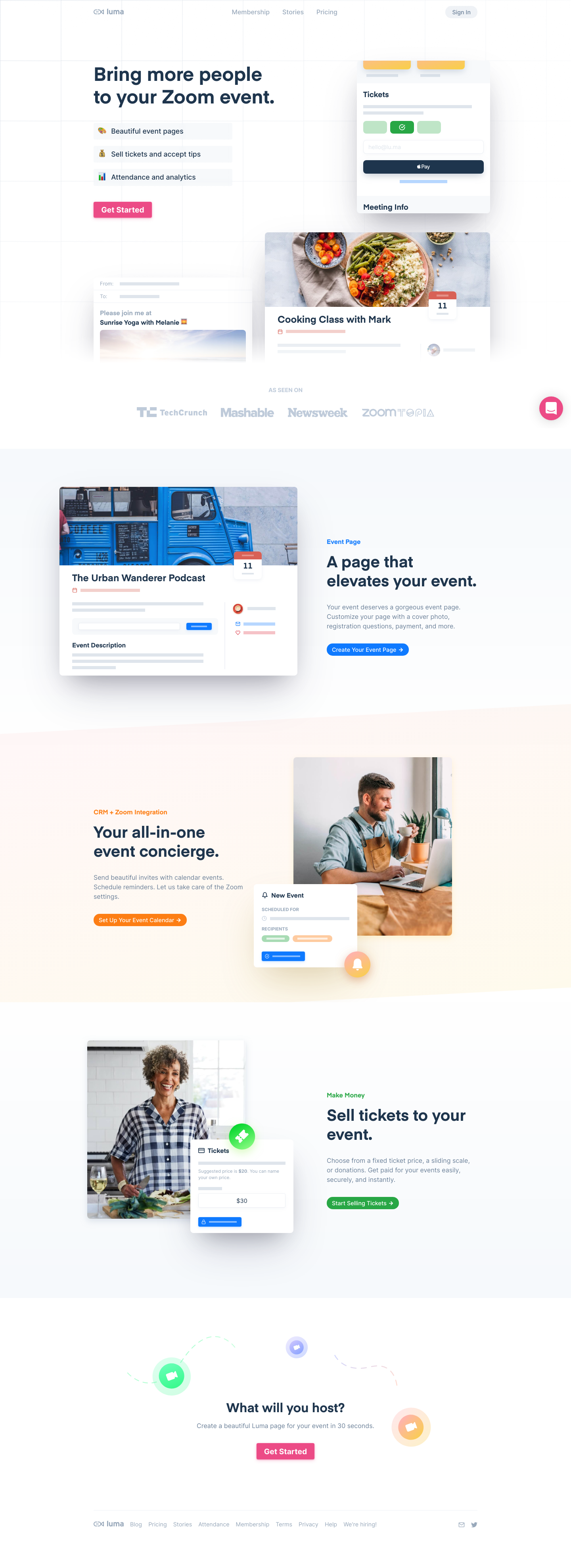 Lu Landing Page screenshot