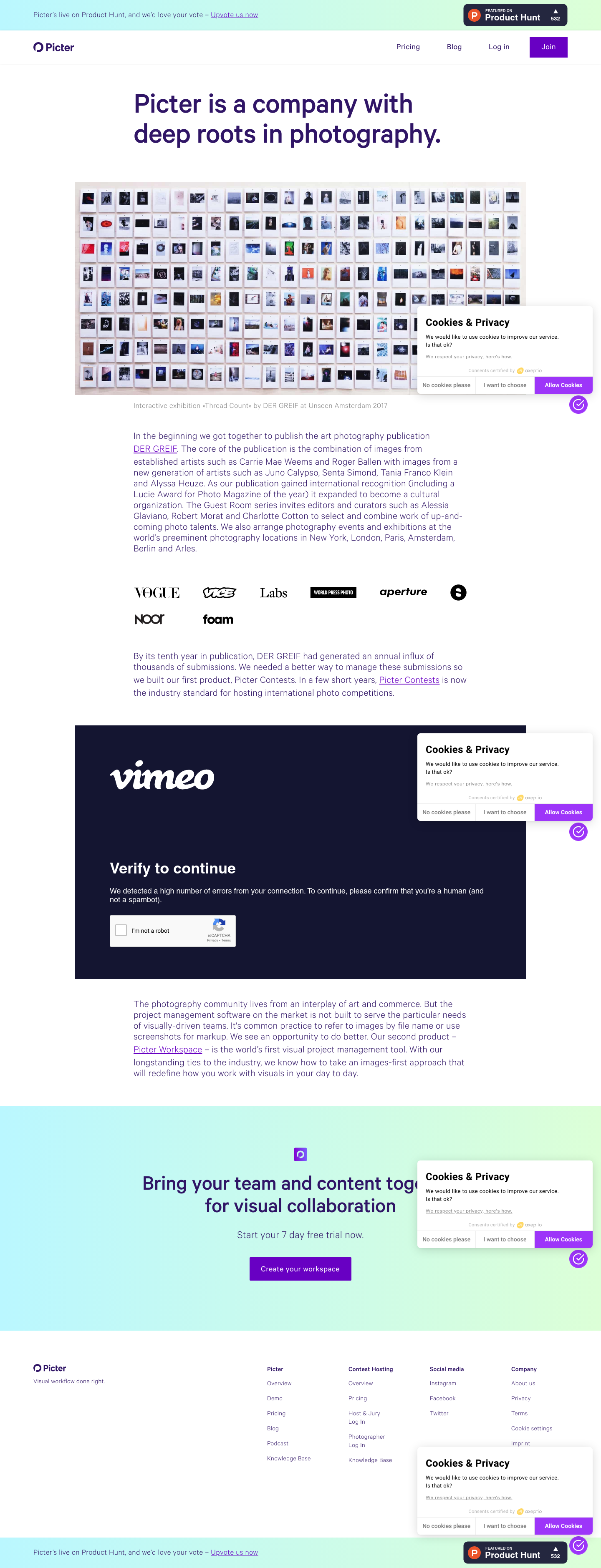 Picter About screenshot