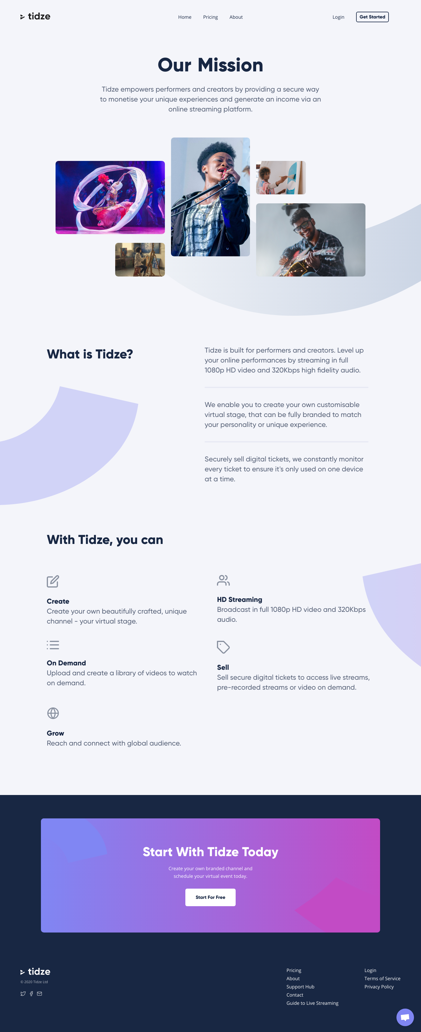 Tidze About screenshot