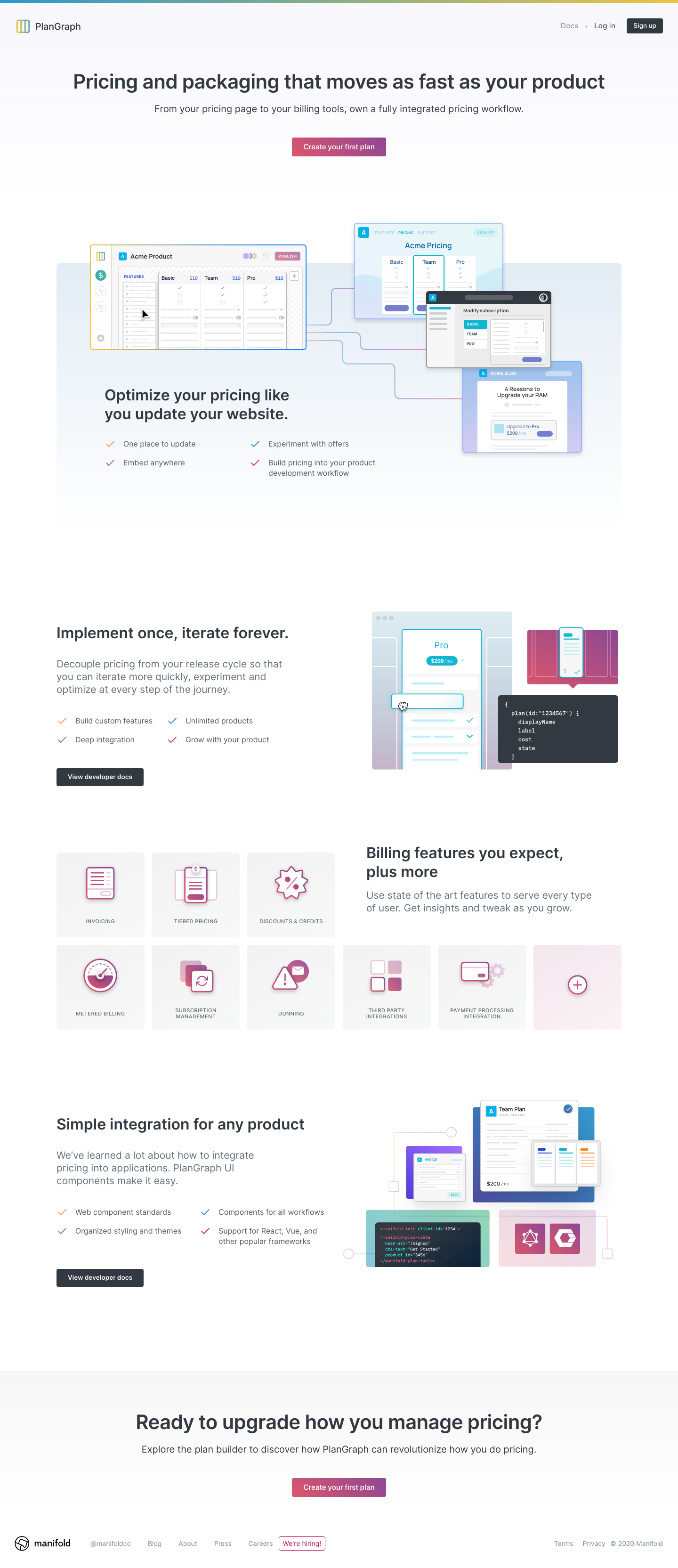 Plangraph Landing Page screenshot