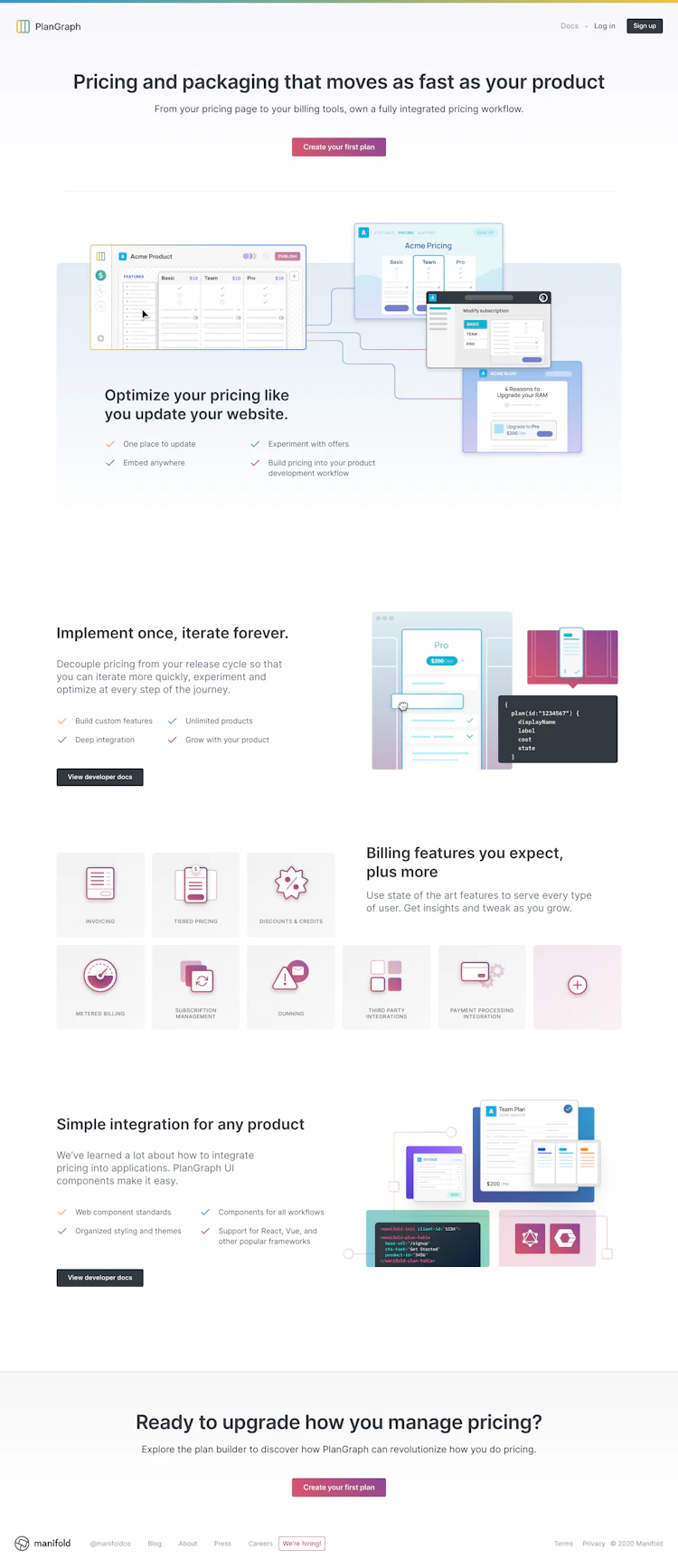 Plangraph Landing Page screenshot