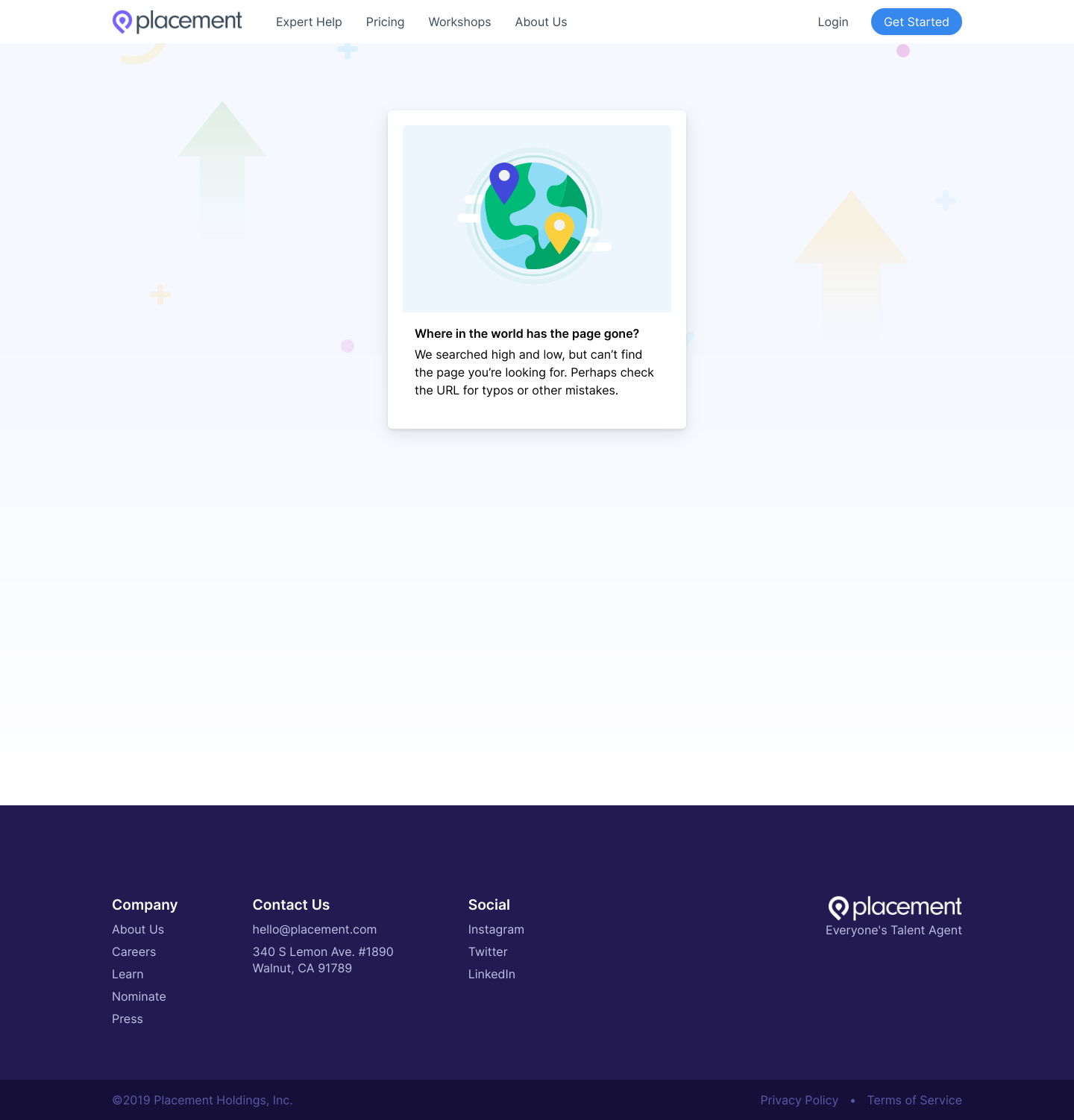 Placement Notfound screenshot