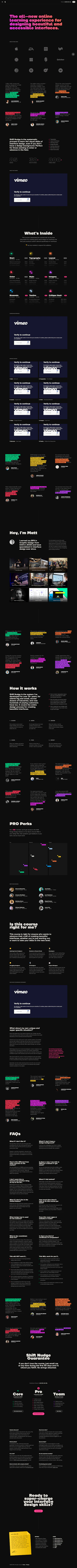 Shiftnudge Landing Page screenshot
