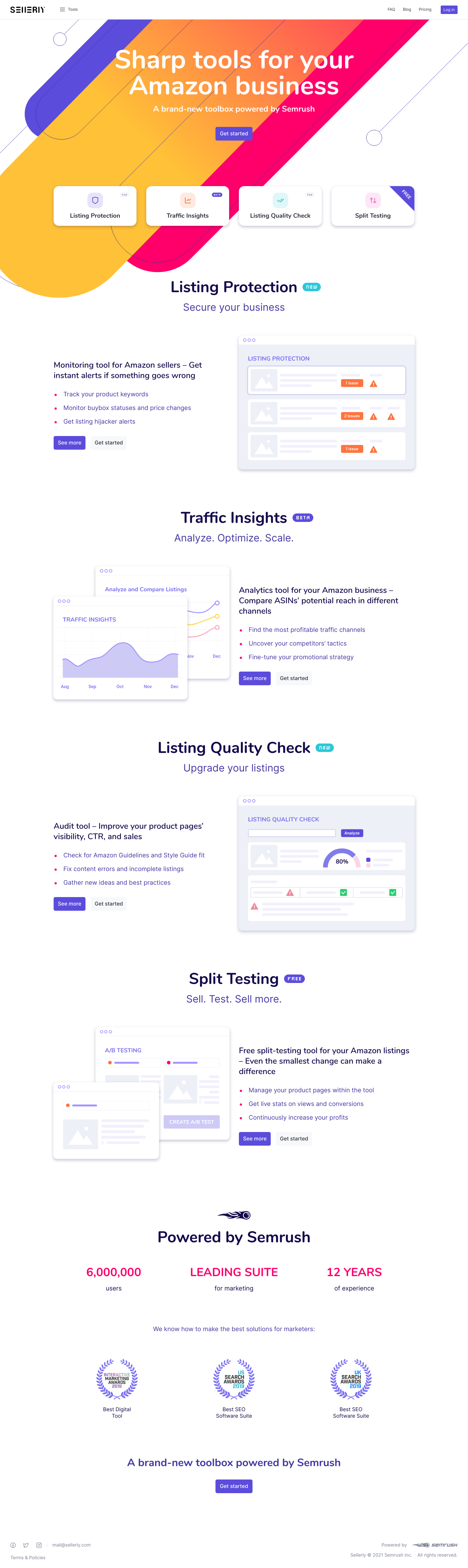 Sellerly Landing Page screenshot