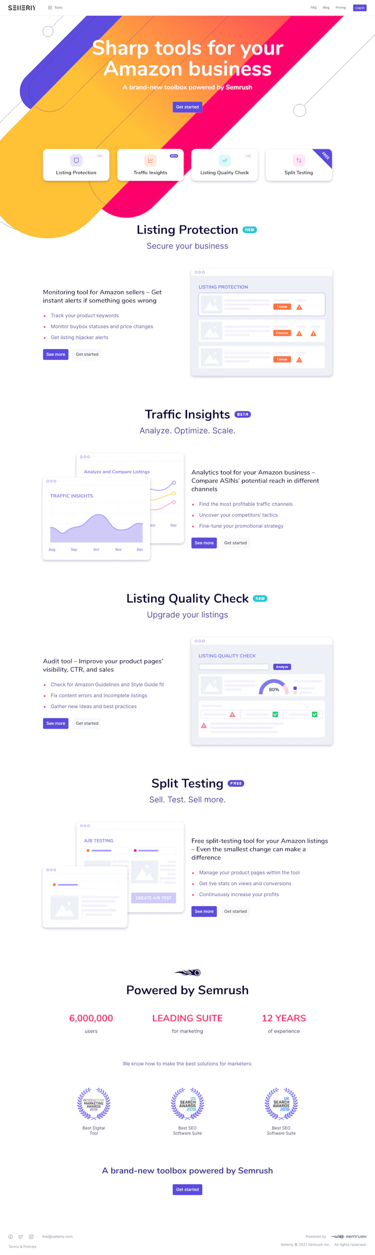 Sellerly Landing Page screenshot