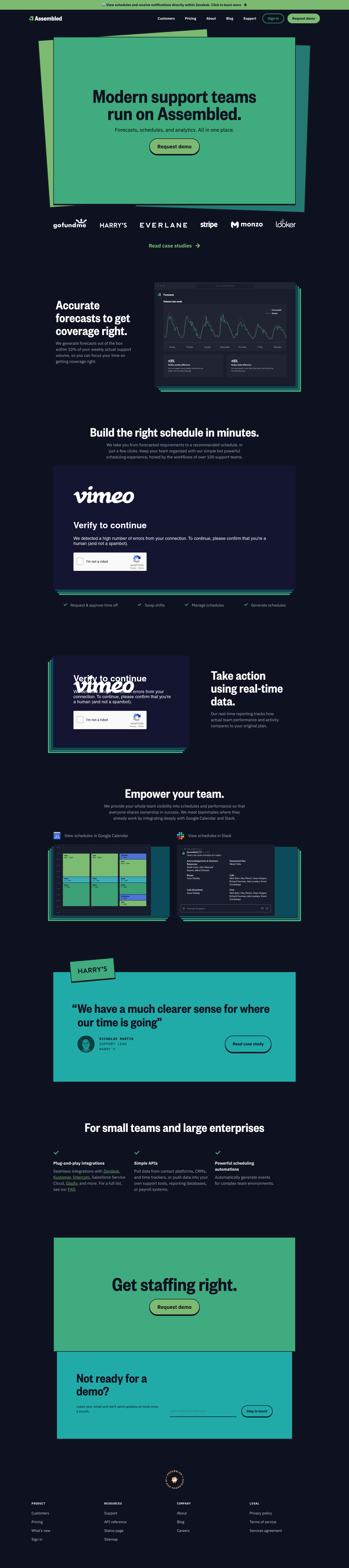 Assembled Landing Page screenshot