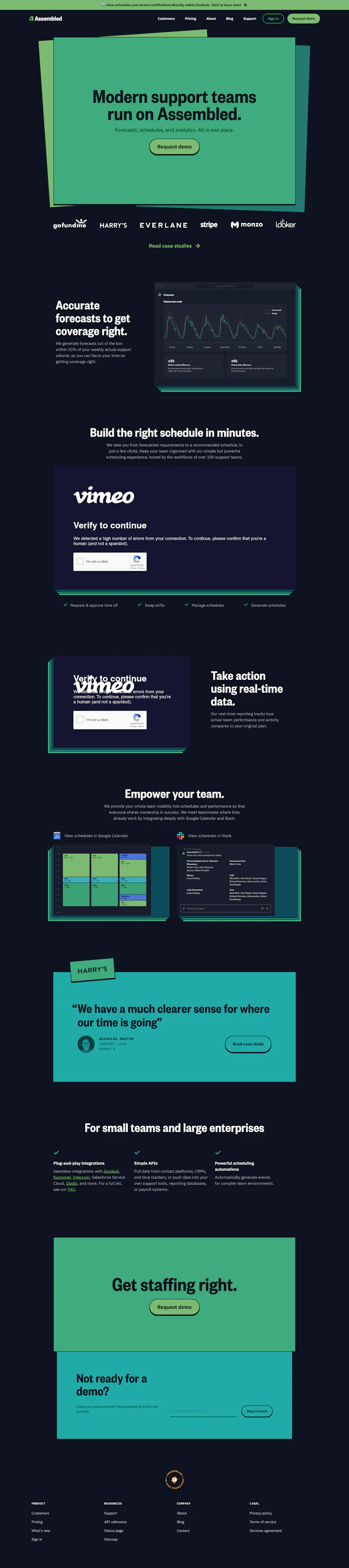 Assembled Landing Page screenshot