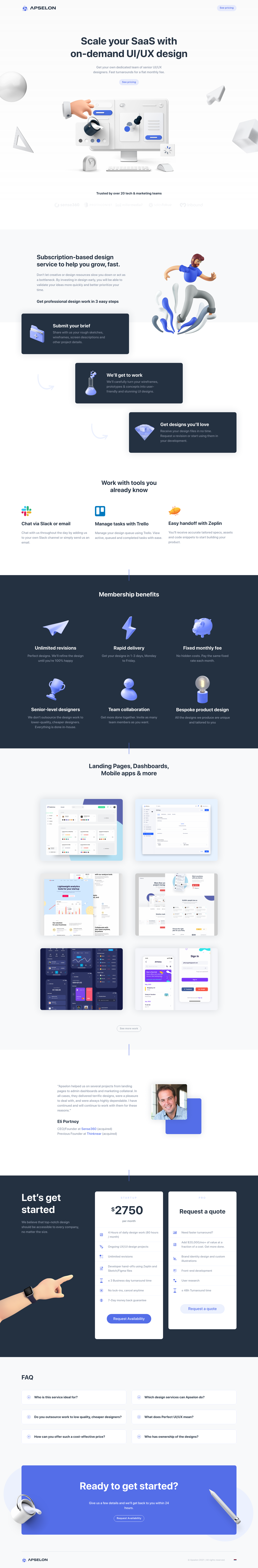Apselon Landing Page screenshot
