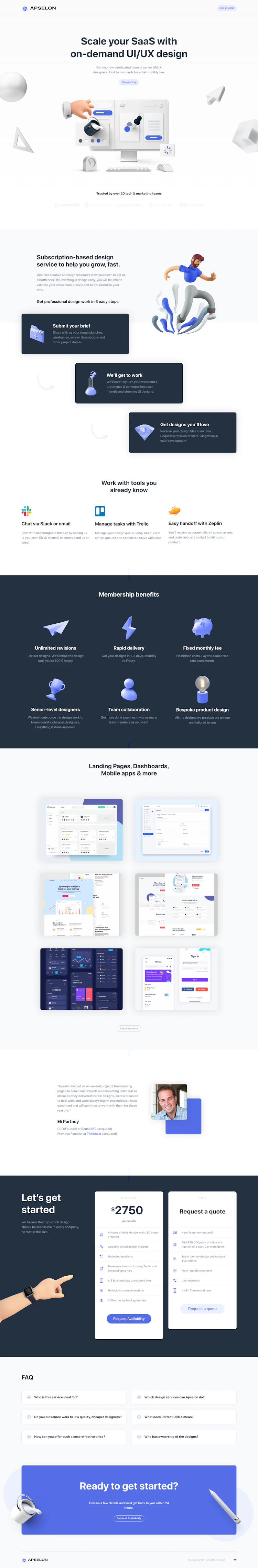 Apselon Landing Page screenshot