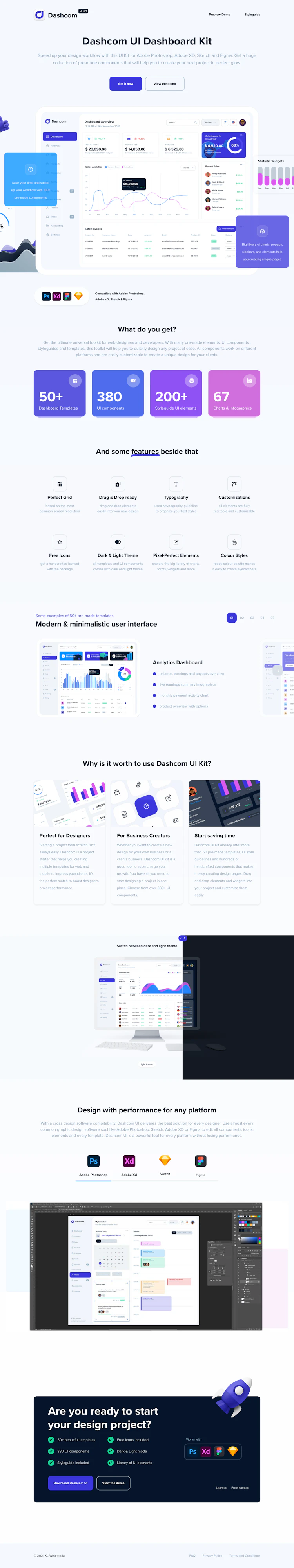 Dashcom-ui Landing Page screenshot