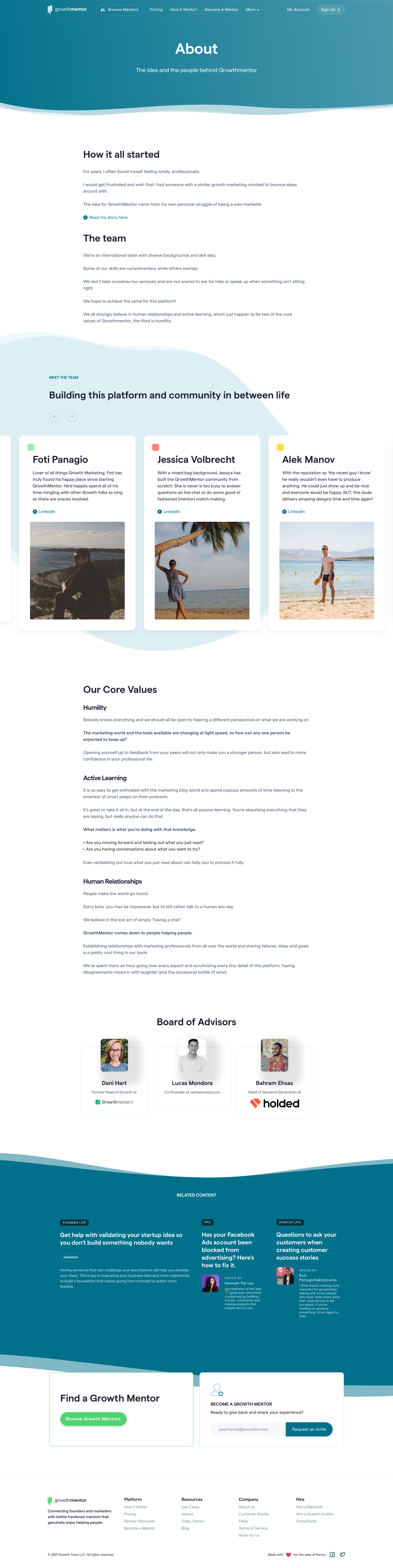 Growthmentor About screenshot
