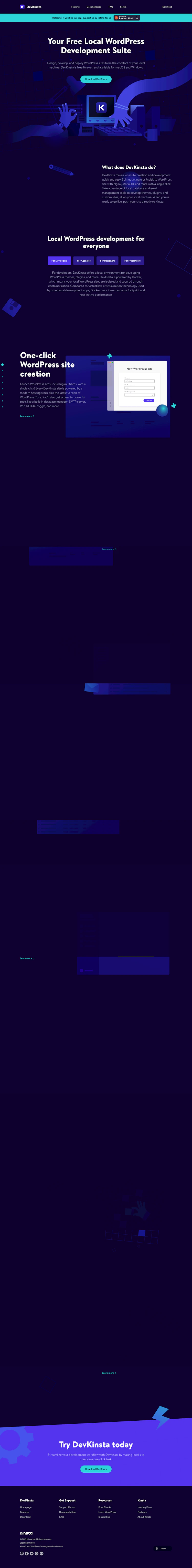 Kinsta Landing Page screenshot