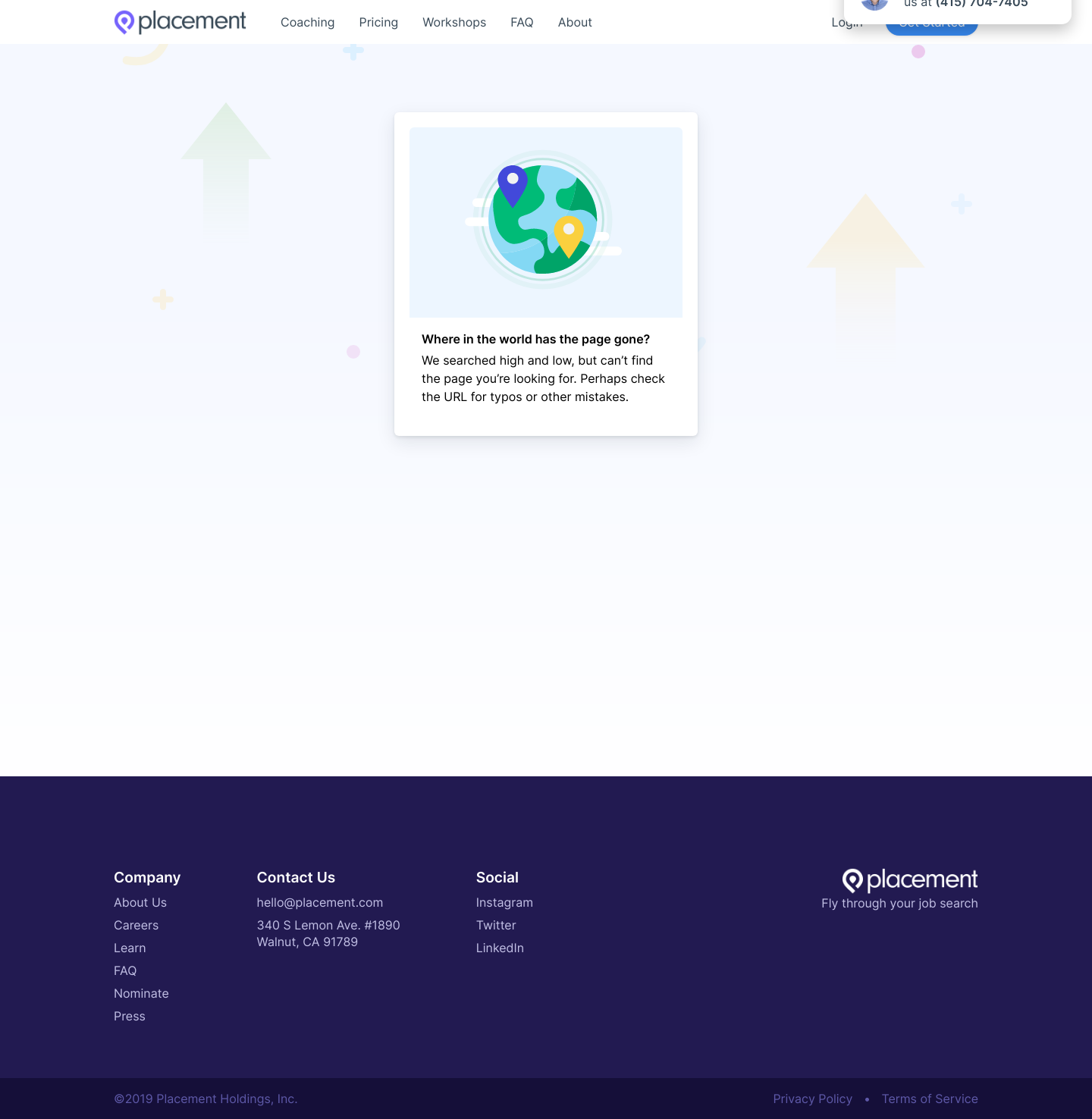 Placement Notfound screenshot
