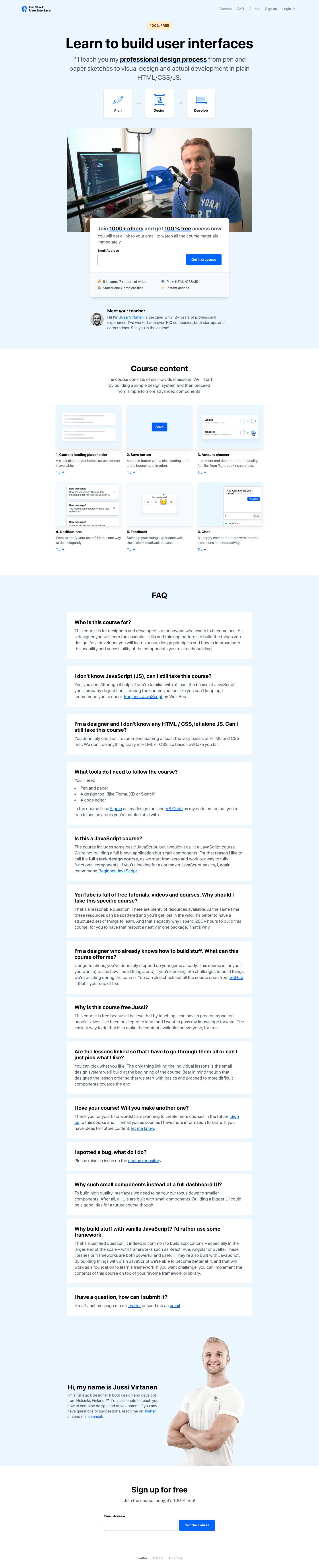 Full Stack Landing Page screenshot