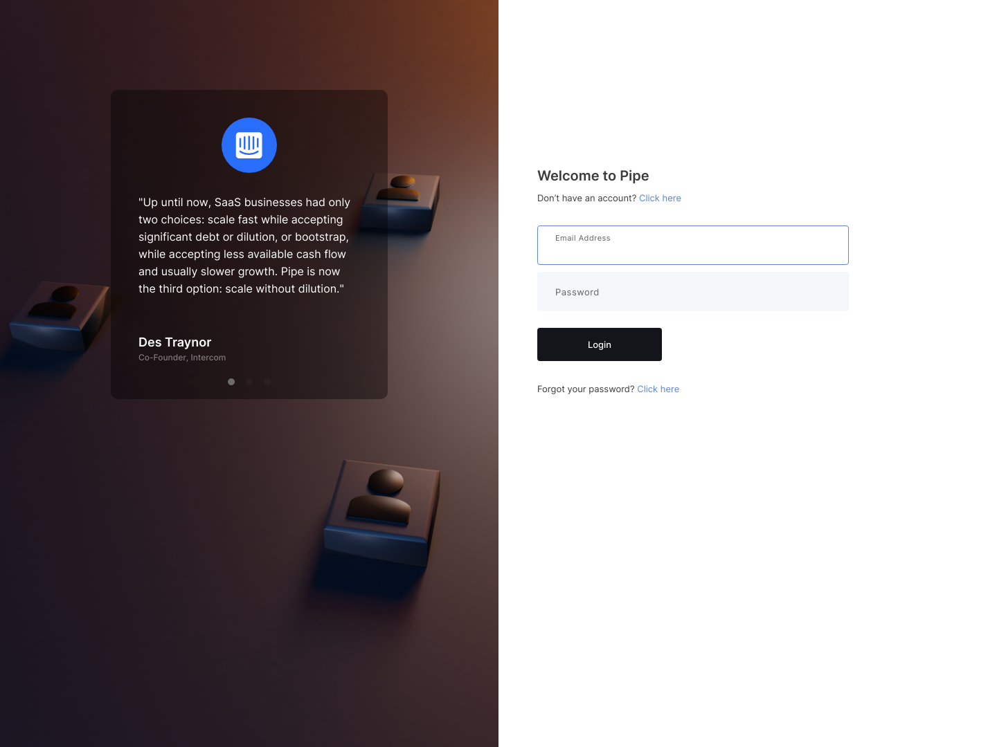 Pipe Login screenshot