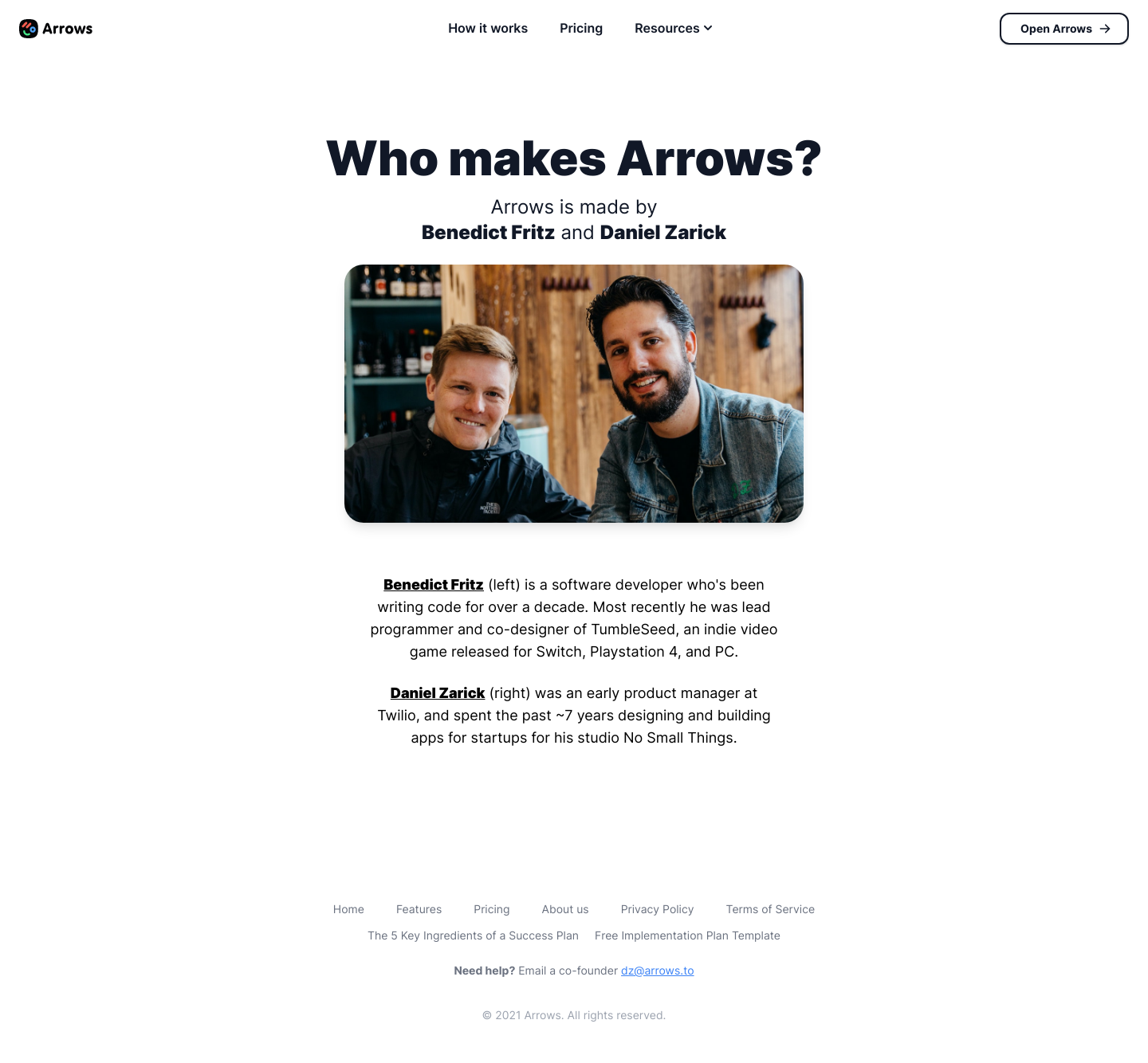 Arrows About screenshot